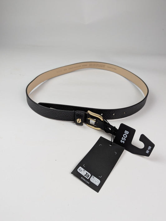 BOSS Women's Scarlet-gr-bb Belt - Black 100% leather