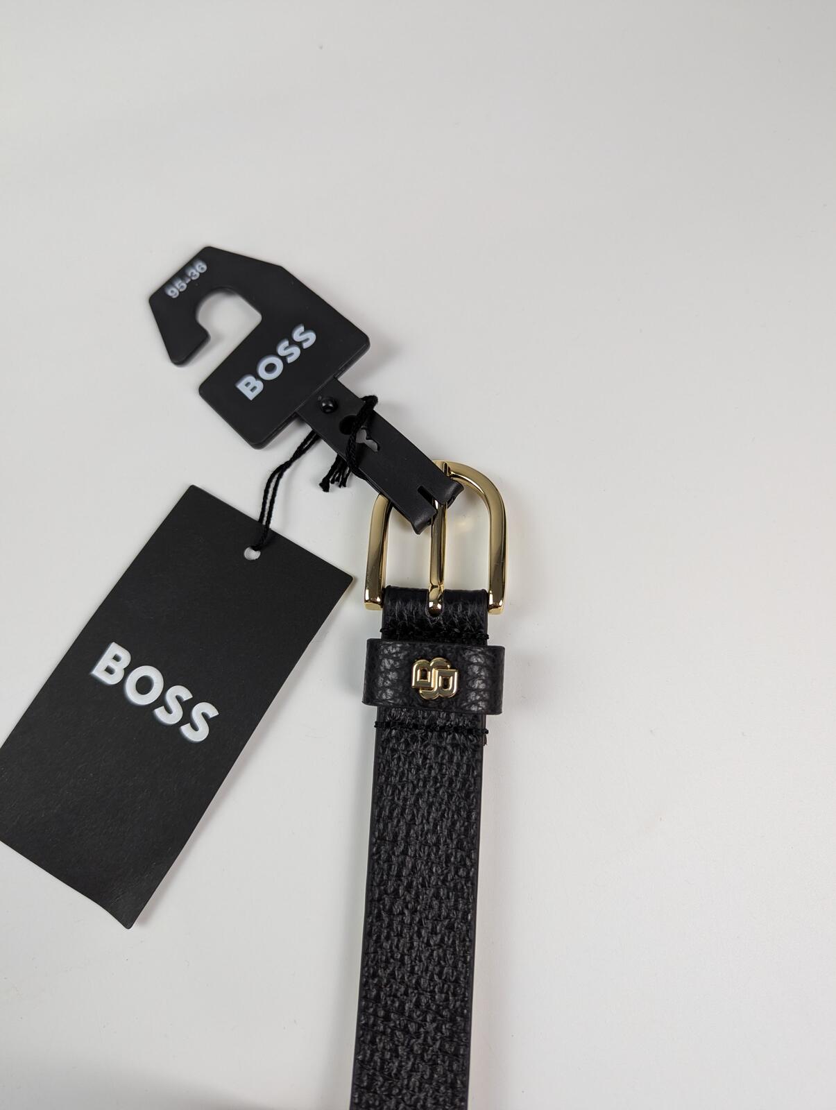 BOSS Women's Scarlet-gr-bb Belt - Black 100% leather