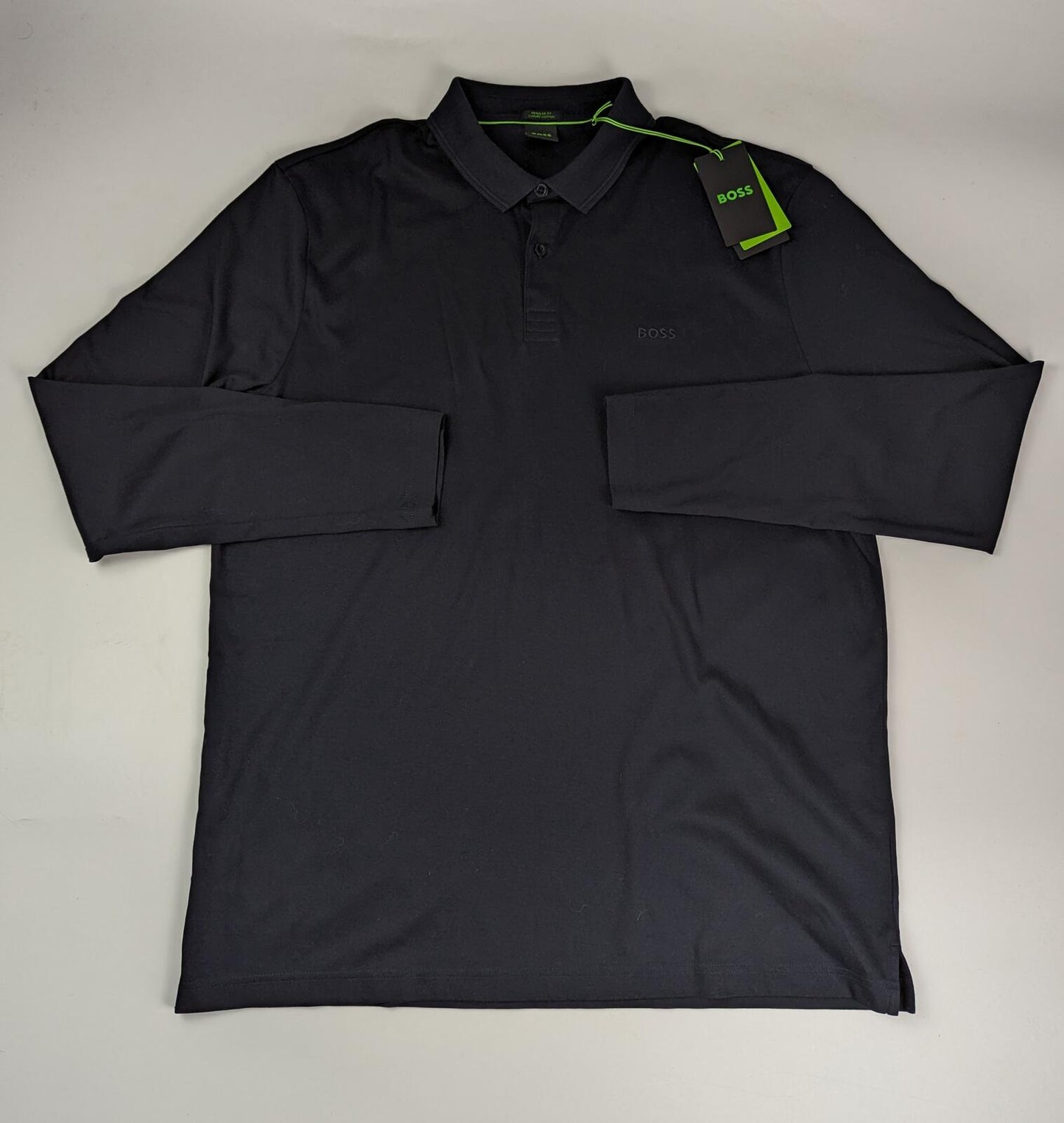 Boss Men's Pirol Long-Sleeve Polo Shirt - Dark Blue
