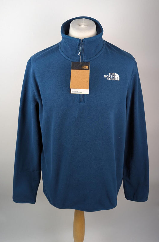 The North Face 100 Glacier Quarter Zip Fleece Mens - Midnight Petrol