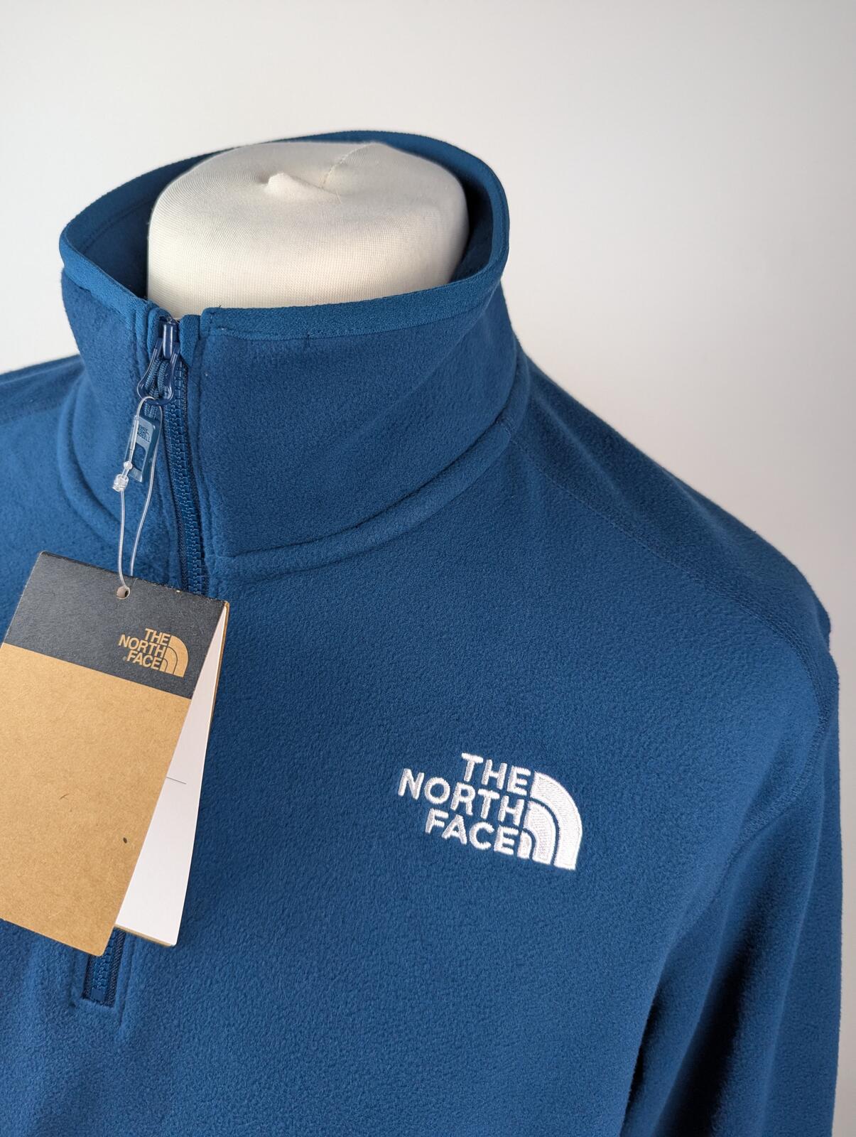 The North Face 100 Glacier Quarter Zip Fleece Mens - Midnight Petrol