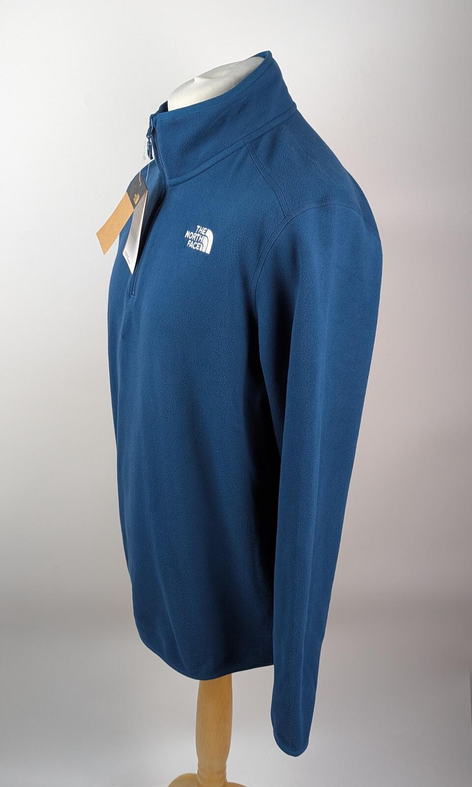 The North Face 100 Glacier Quarter Zip Fleece Mens - Midnight Petrol