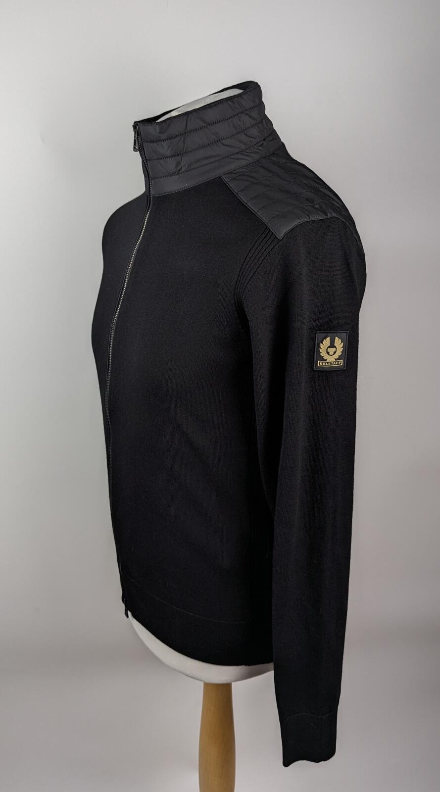 Belstaff Kelby Full Zip Cardigan - Black Merino Wool