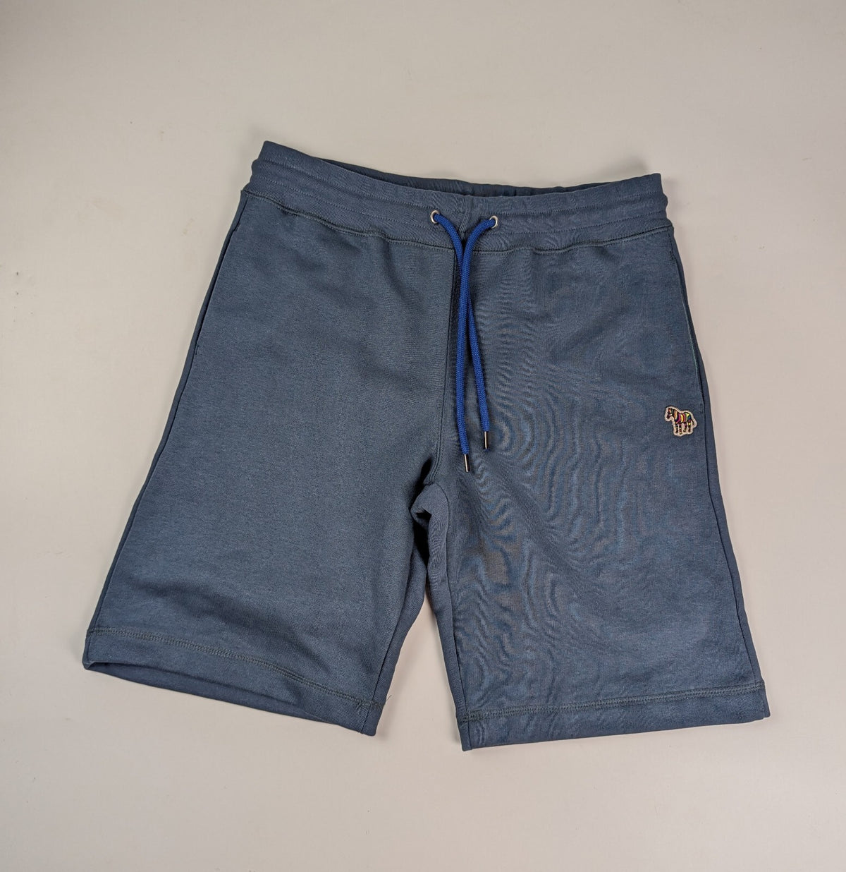 Paul Smith Mens Zebra Cotton Shorts - Blue
