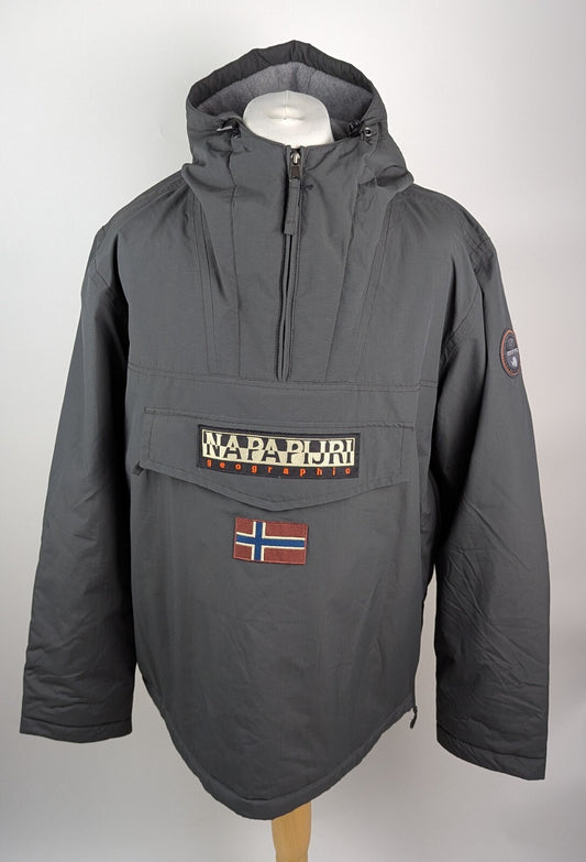 Napapijri Men's Rainforest Water Resistant Fleece lined Jacket -Grey