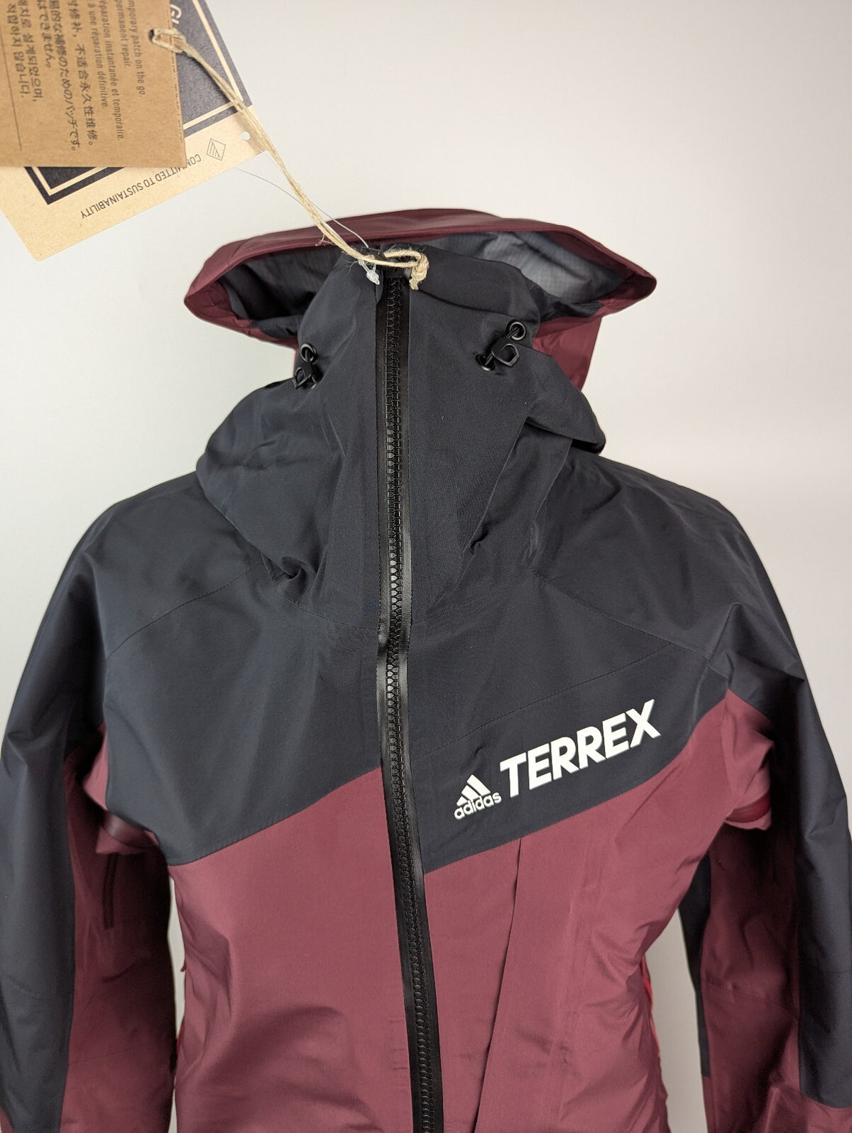 Adidas Womens Terrex Techrock GORE TEX Pro Jacket - dark red