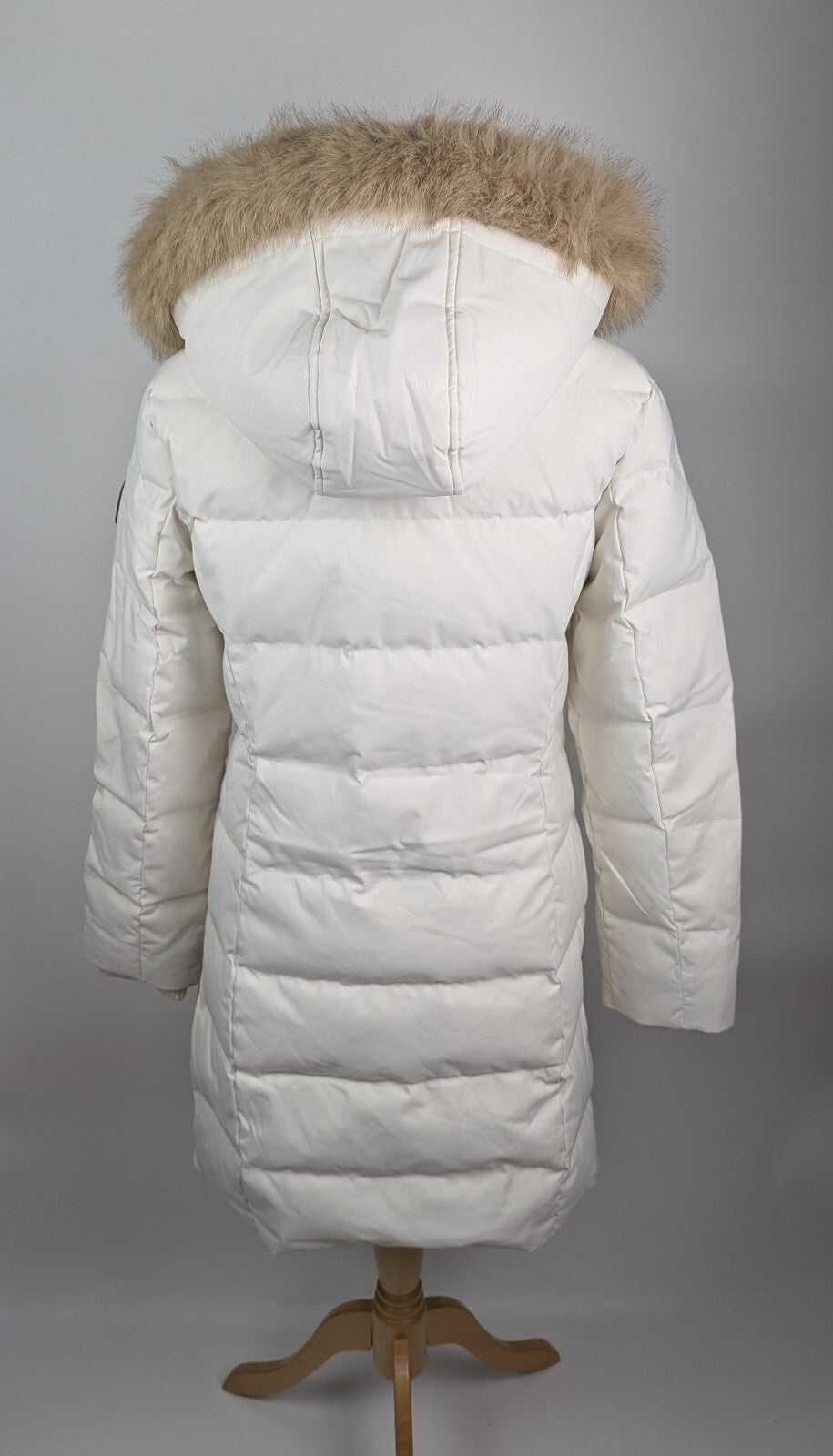 Lauren Ralph Lauren Womens Duck Down Hood Puffer Jacket - White