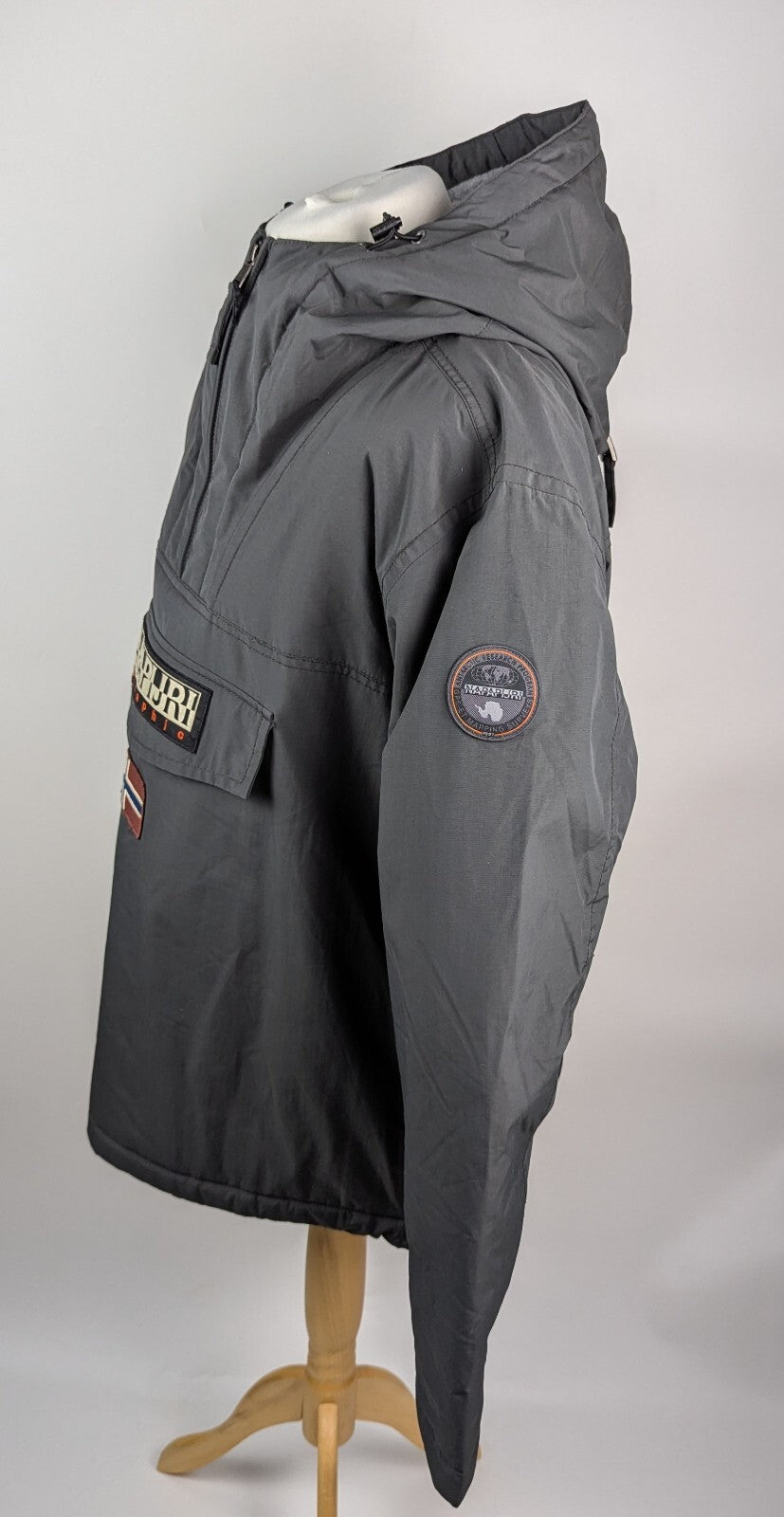 Napapijri Men's Rainforest Water Resistant Fleece lined Jacket -Grey