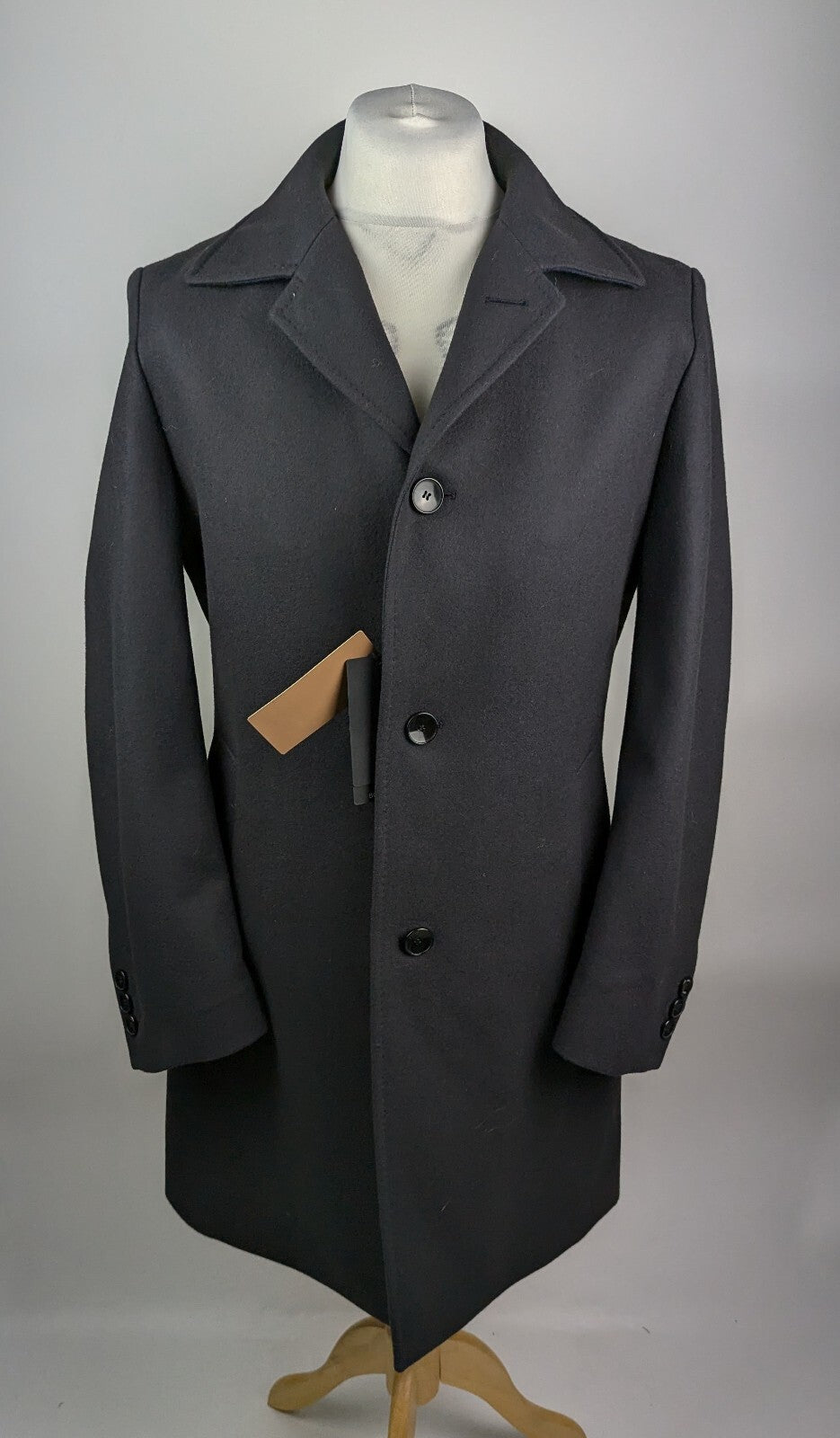 Boss Men's H-Task Overcoat -  Dark blue / grey