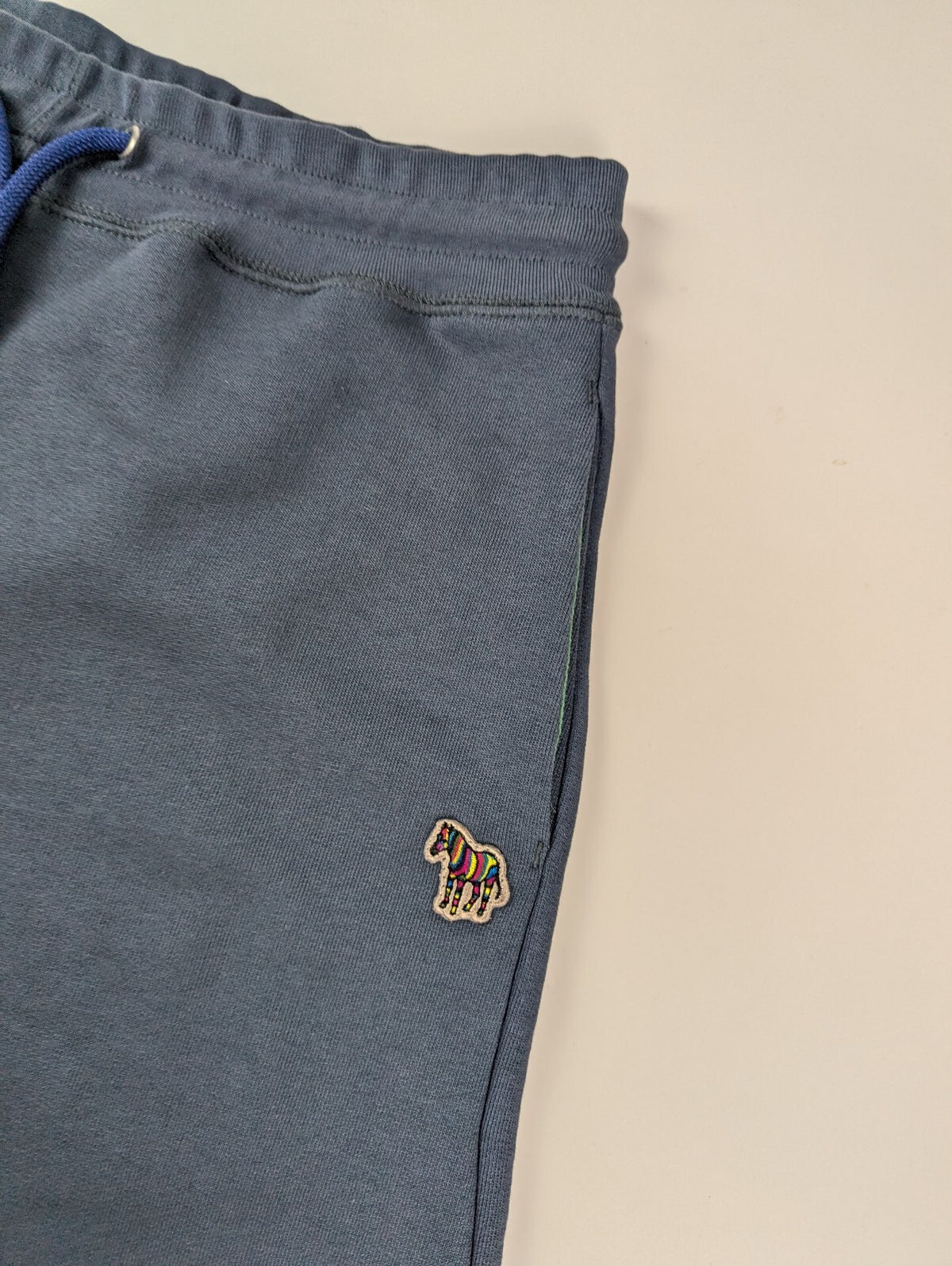 Paul Smith Mens Zebra Cotton Shorts - Blue