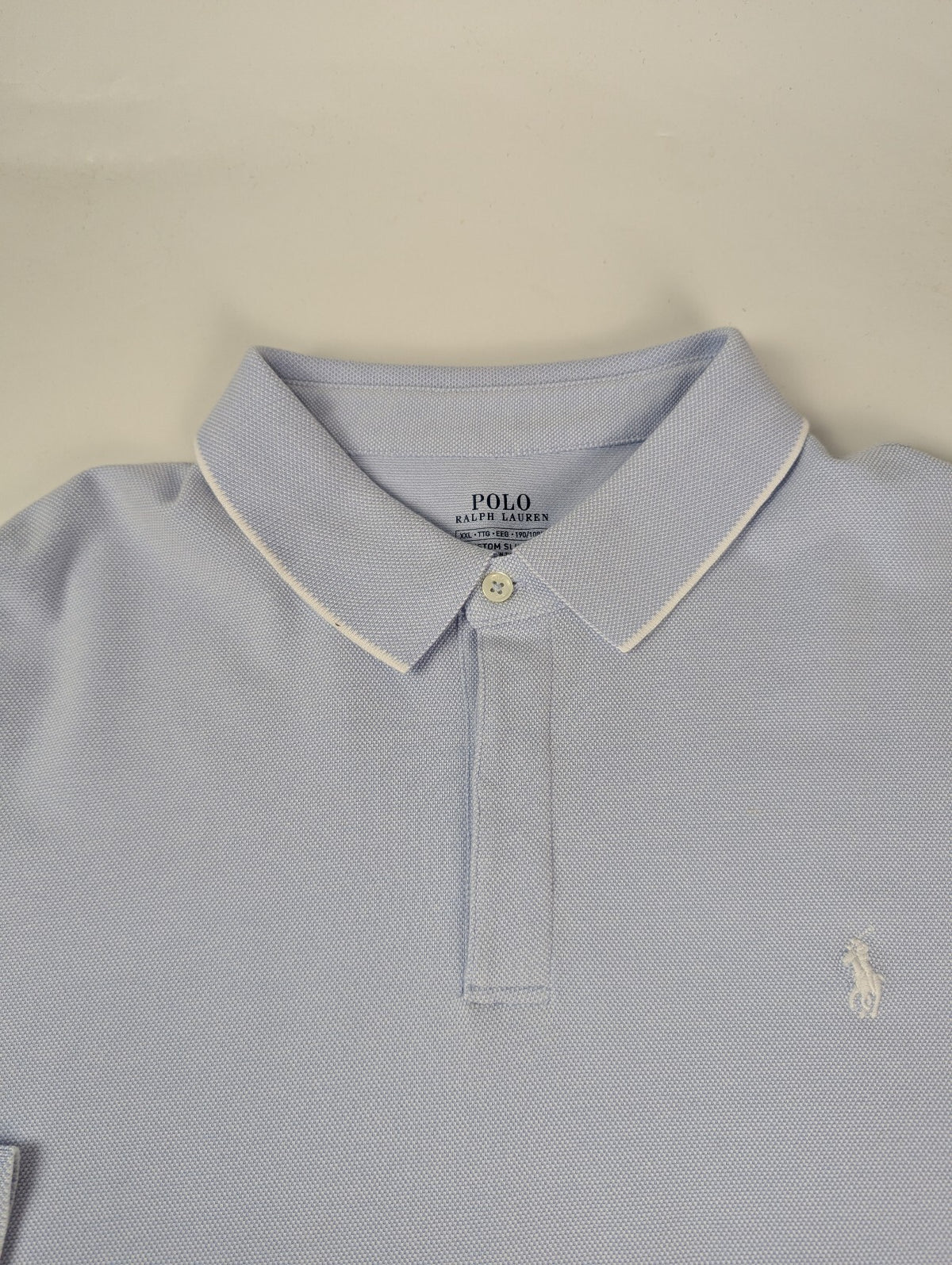 Polo Ralph Lauren Men's Tip Mesh Long Sleeve Shirt - blue / white