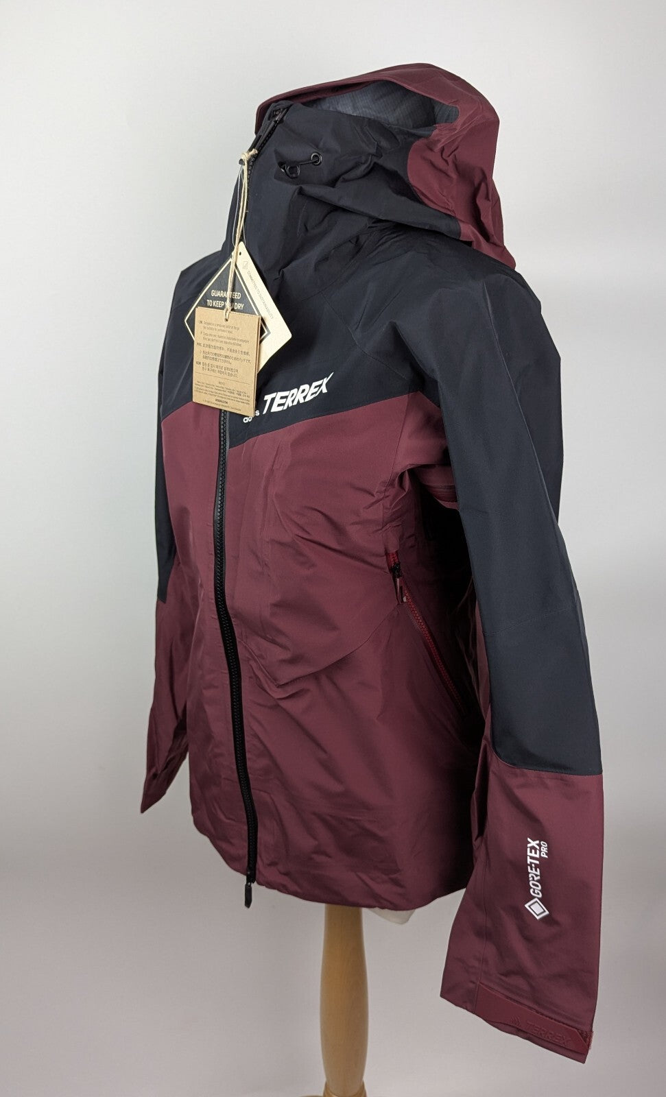 Adidas Womens Terrex Techrock GORE TEX Pro Jacket - dark red