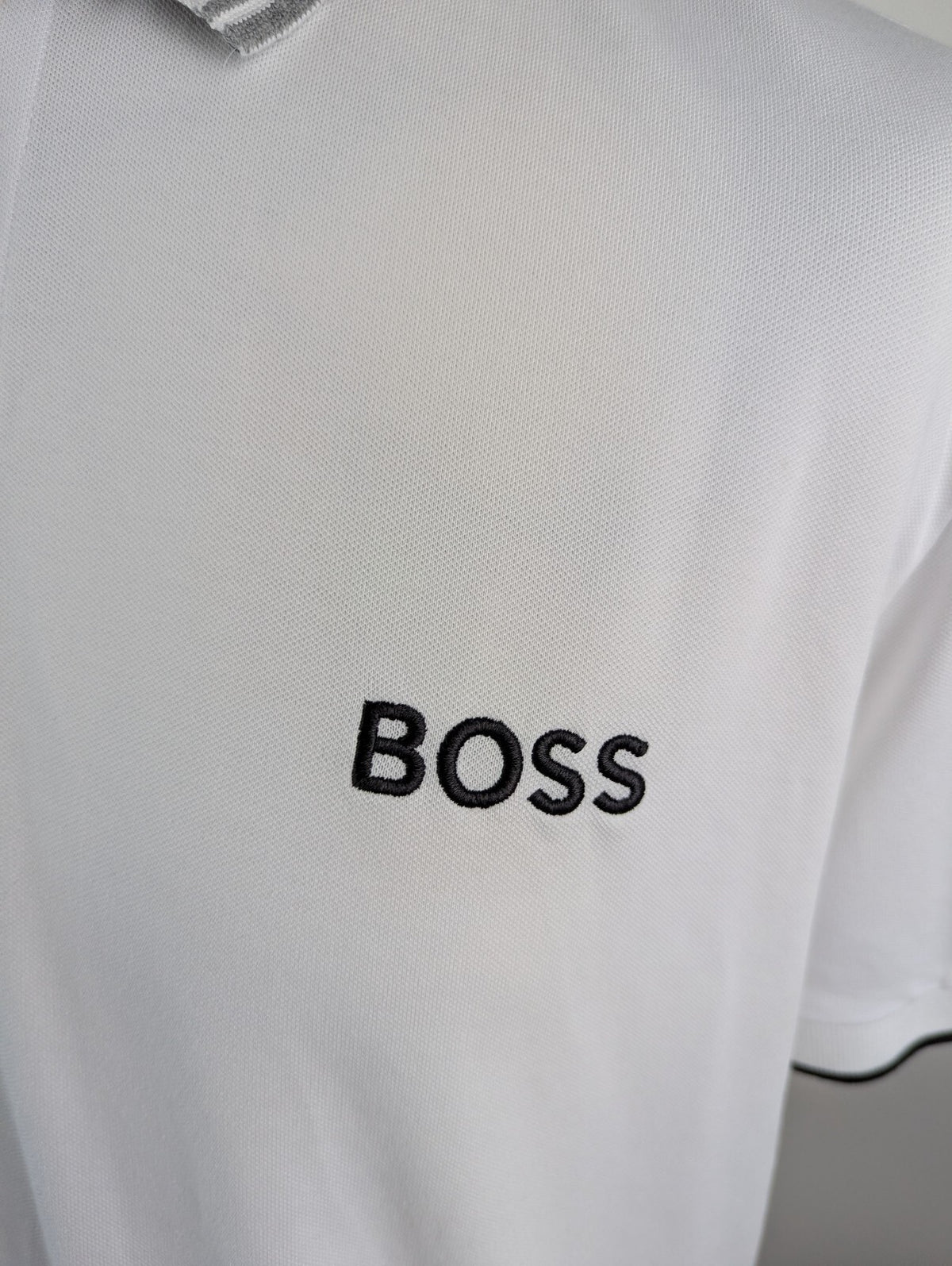 Boss Men's Paddy Pro Premium Cotton Polo Shirt - White