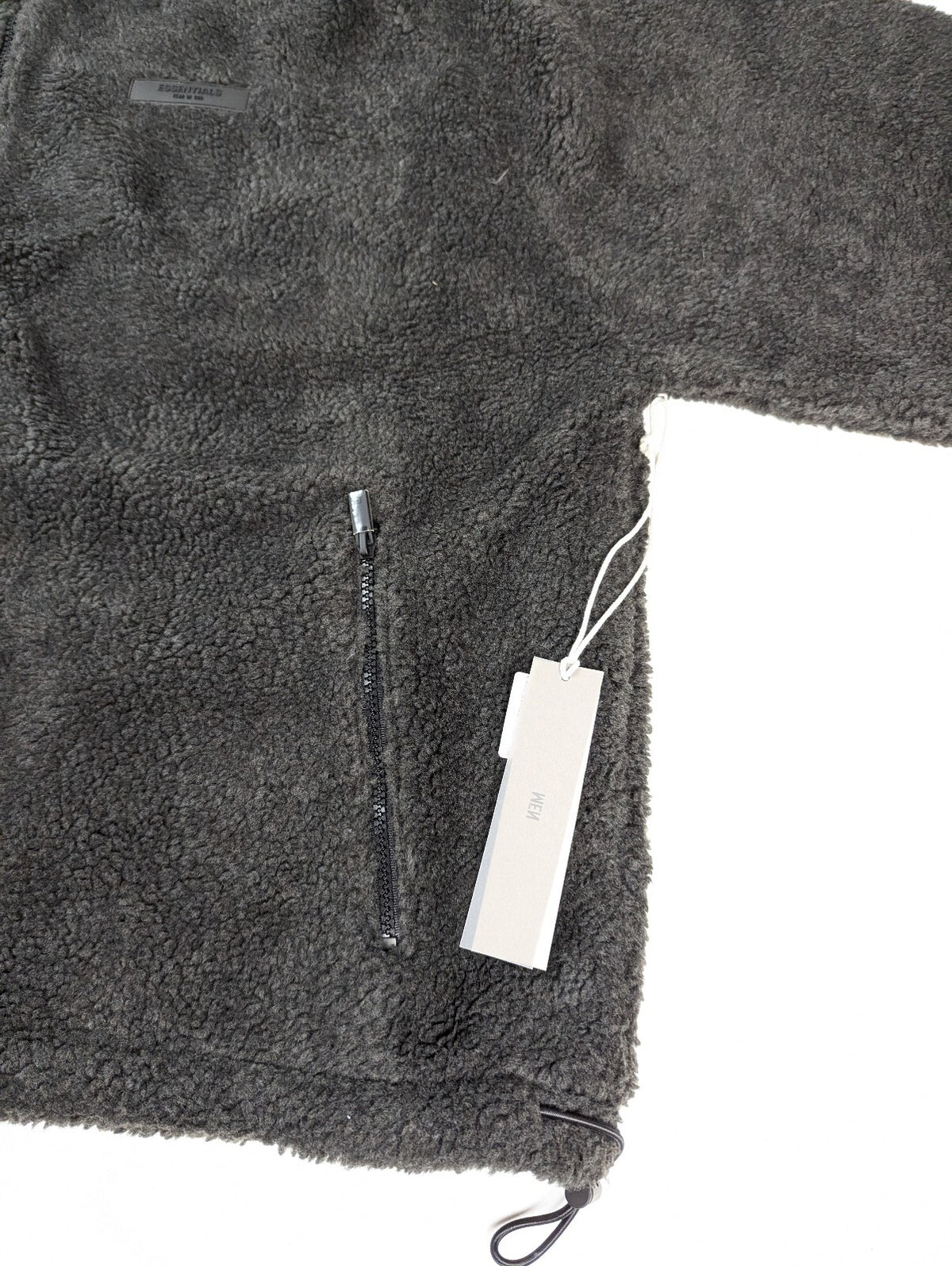 Fear of God Essentials Polar Fleece Full Zip Jacket - Iron black
