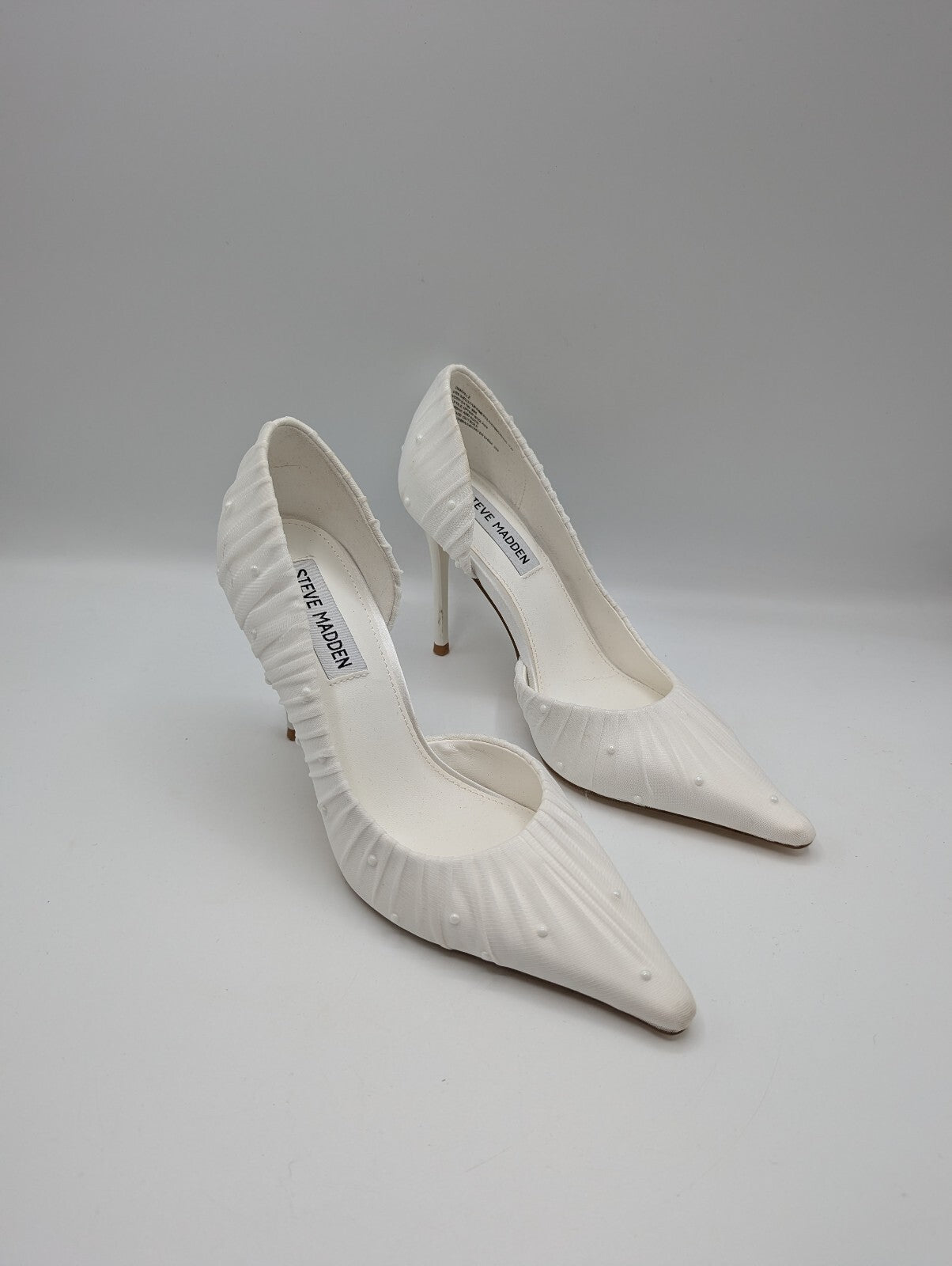 Steve Madden Women's Stiletto Court Shoes pearls - white