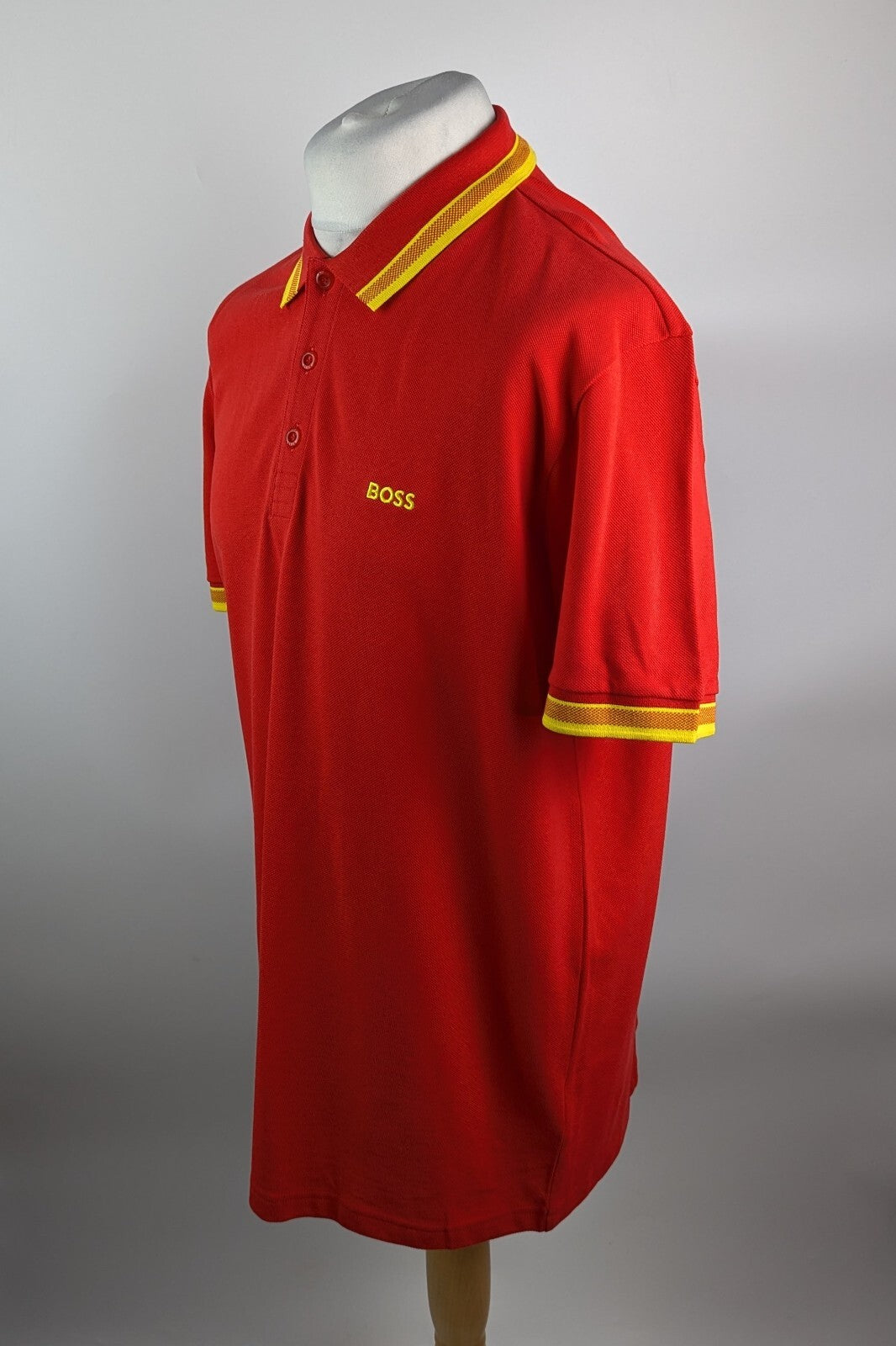 Boss Men's Paddy euro short sleeve shirt - Red / Yellow