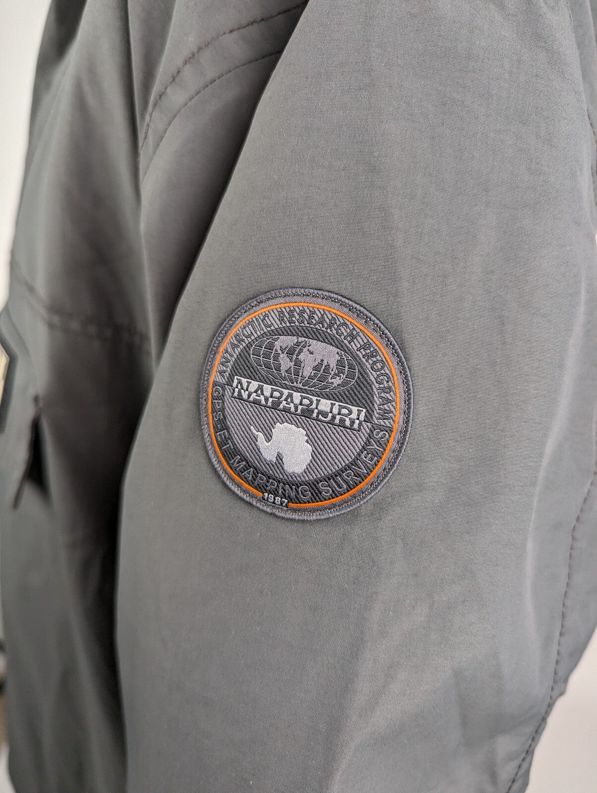 Napapijri Men's Rainforest Water Resistant Fleece lined Jacket -Grey