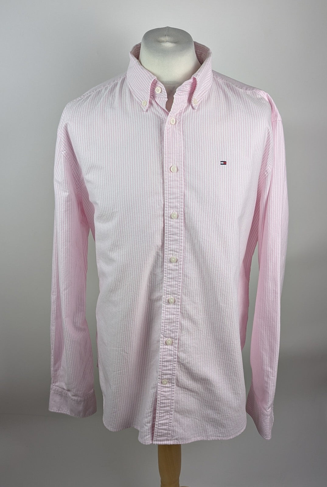 Tommy Hilfiger Long sleeve oxford stripe shirt -Rose Petal Pink