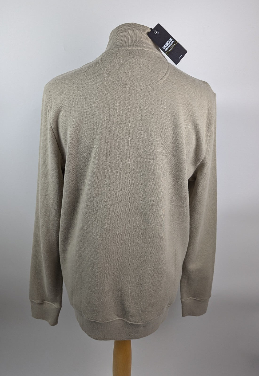Barbour International Men's Essential Half Zip Sweatshirt - Concrete beige