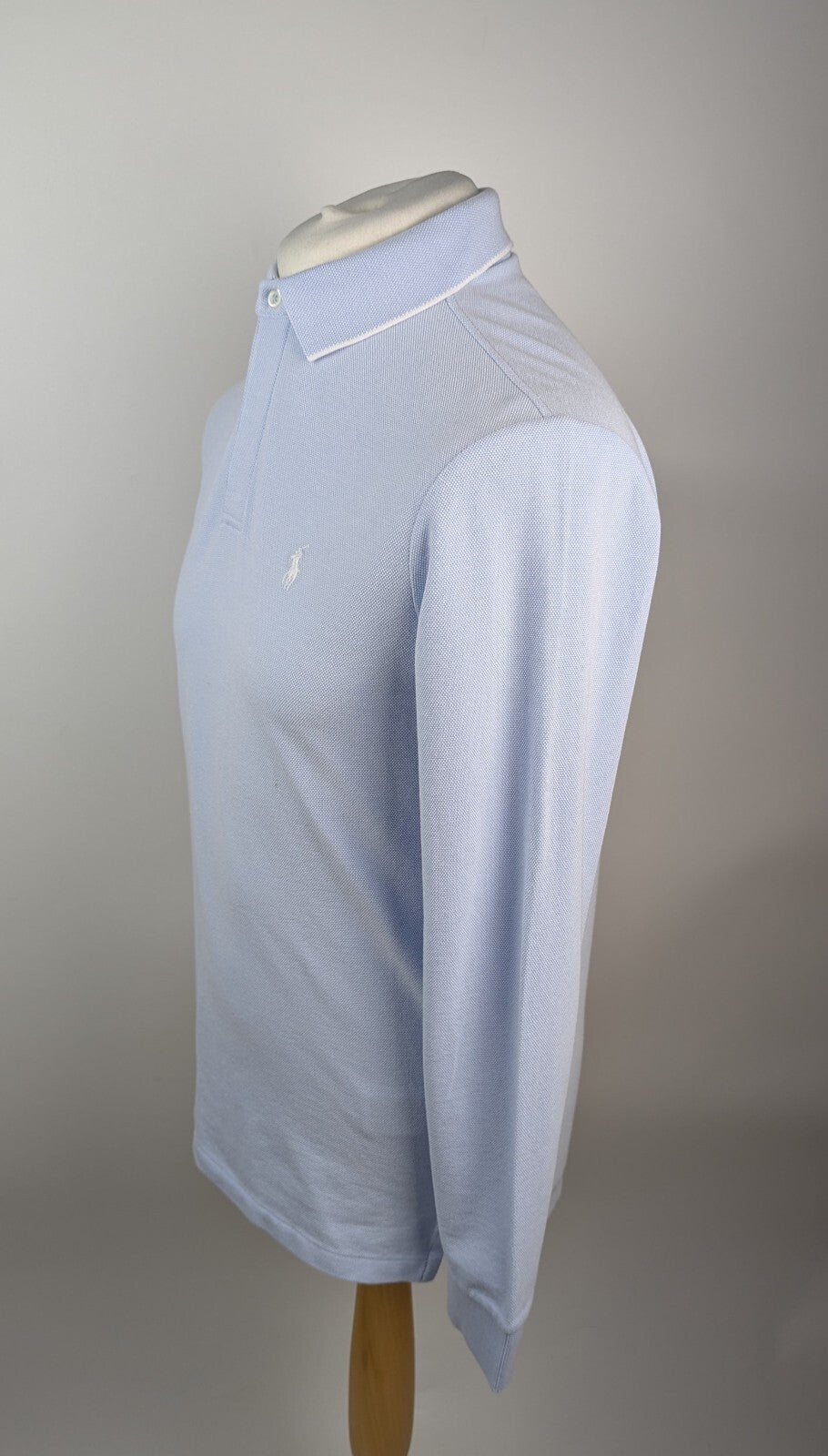 Polo Ralph Lauren Men's Tip Mesh Long Sleeve Shirt - Blue / White