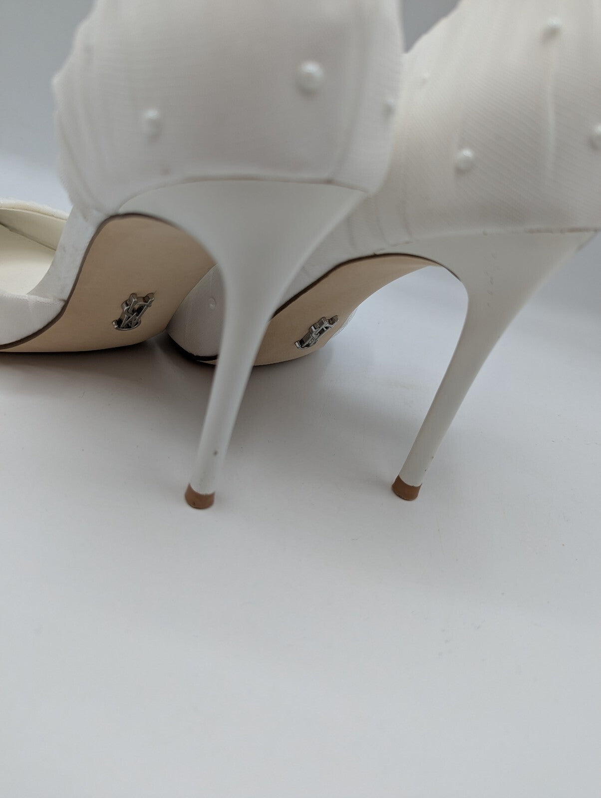 Steve Madden Women's Stiletto Court Shoes pearls - white