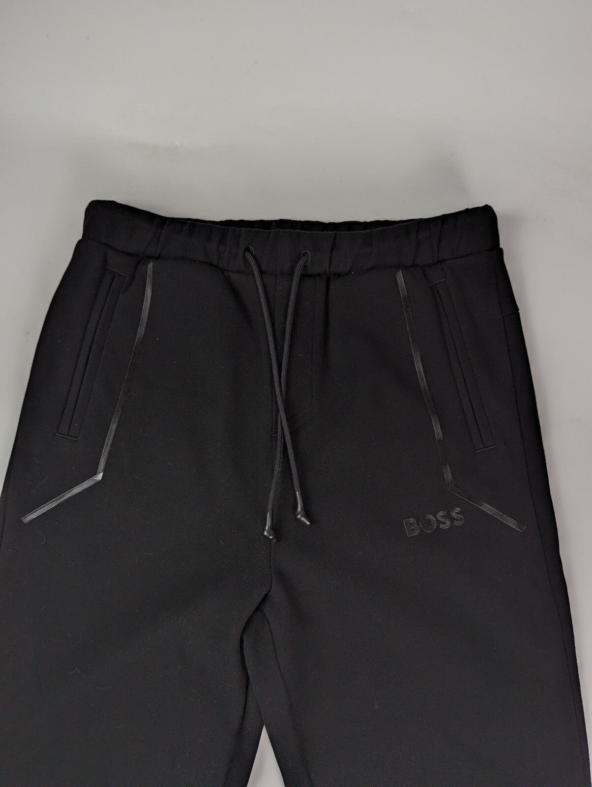 Boss Mens Hadiko Mirror Tracksuit Bottoms Joggers - Black