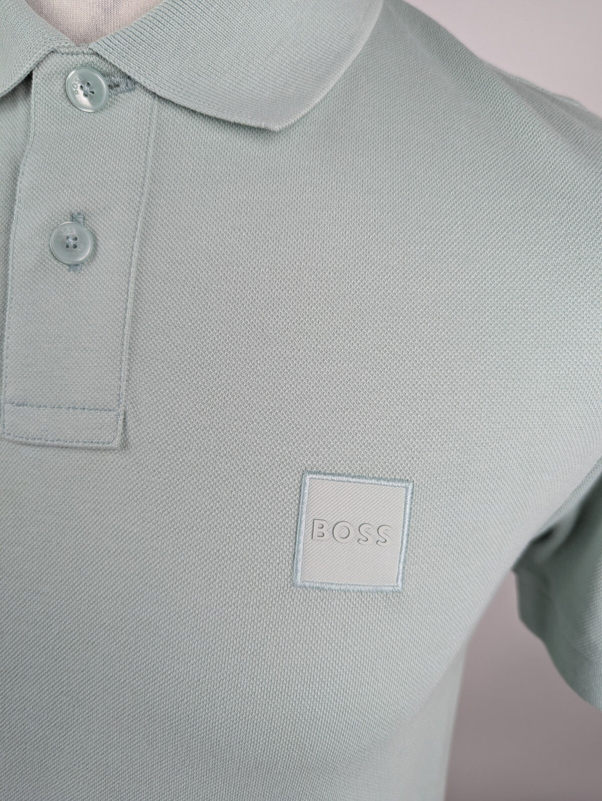 Boss Mens Passenger Premium Design Polo Shirt - Aqua green