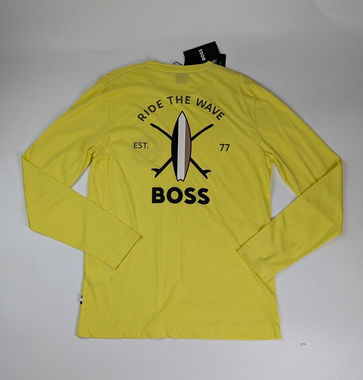 Boss Tyrec_Ch Ride The Wave Long Sleeve T-Shirt - Yellow