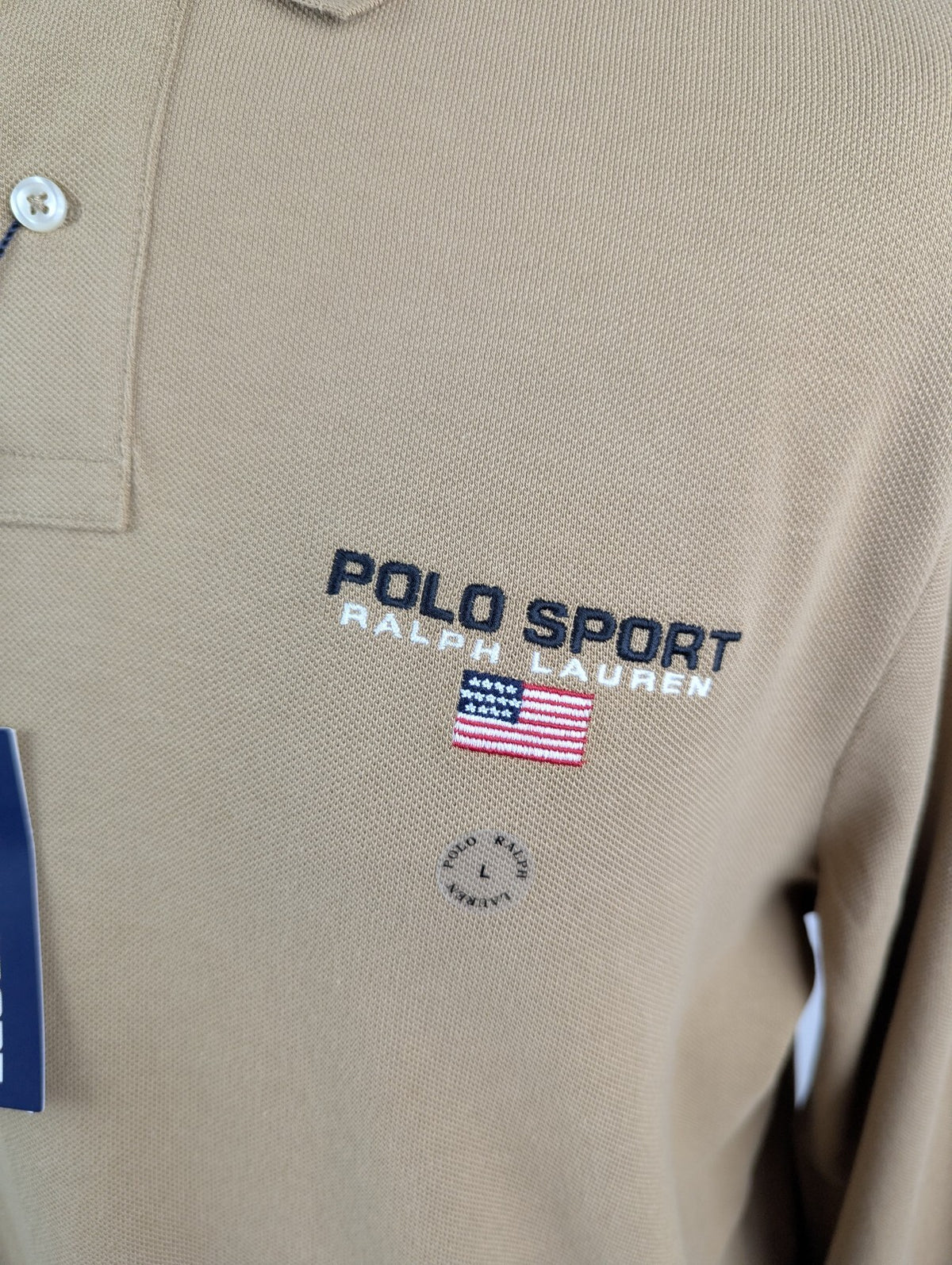 Polo Ralph Lauren Sport Men's classic long sleeve polo shirt - Brown