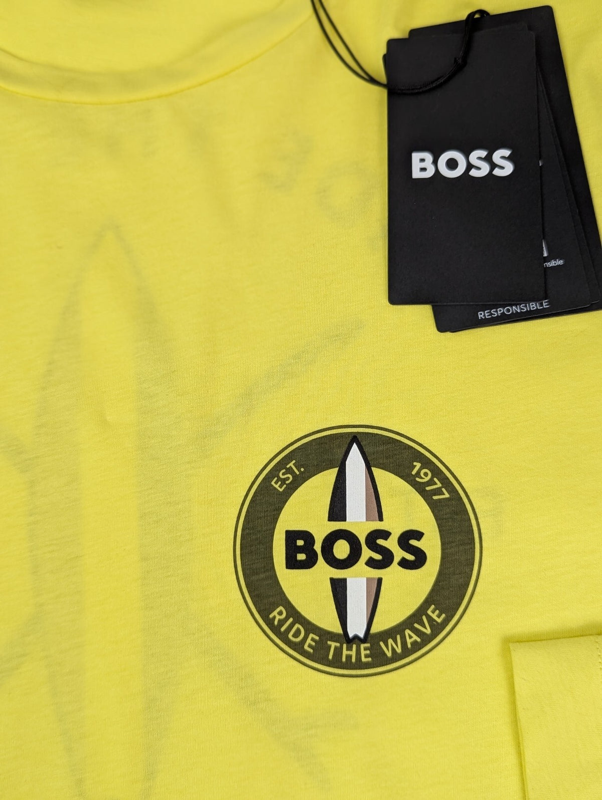 Boss Tyrec_Ch Ride The Wave Long Sleeve T-Shirt - Yellow