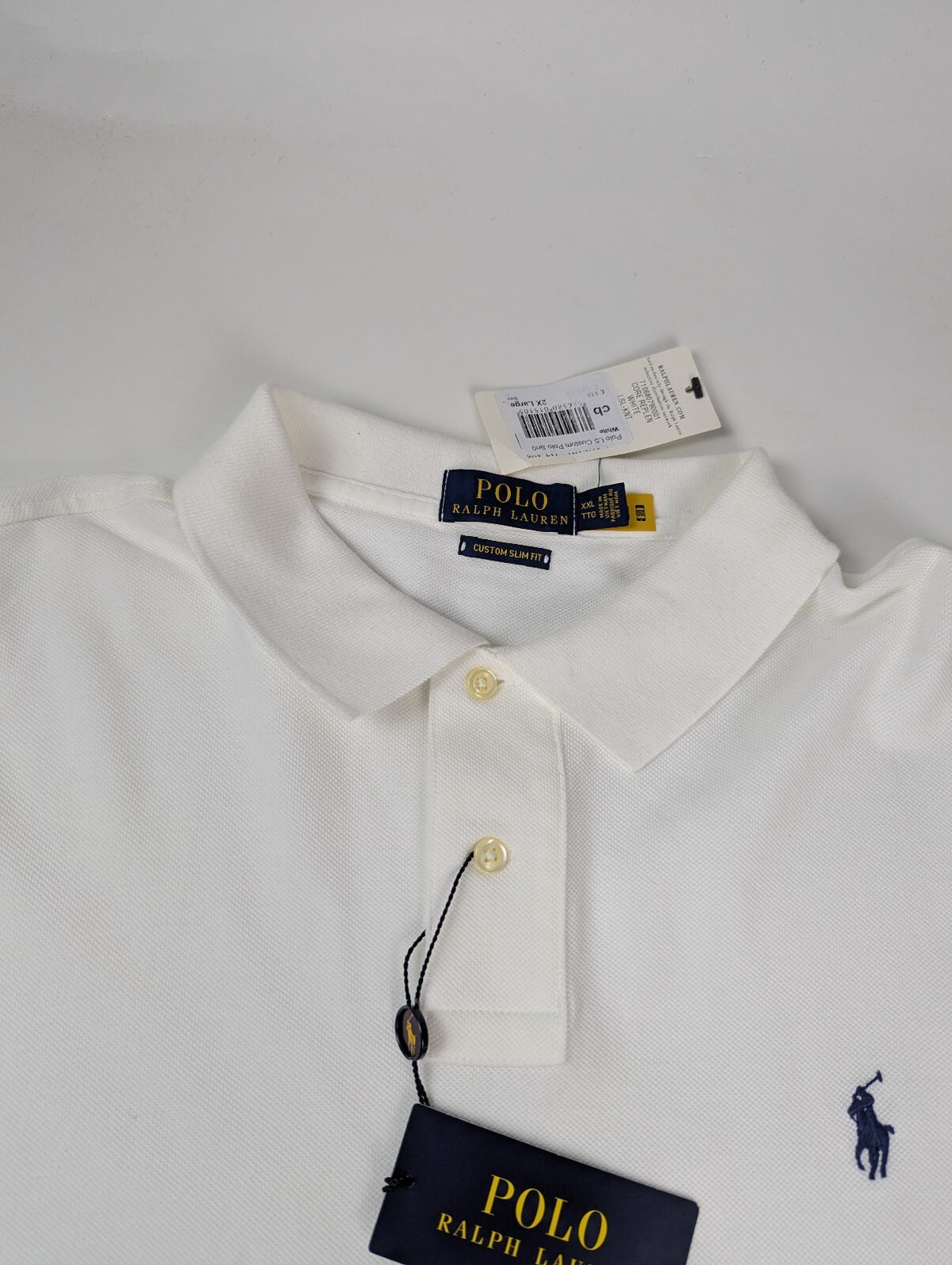 Polo Ralph Lauren Mens Long Sleeve Polo Shirt  -White