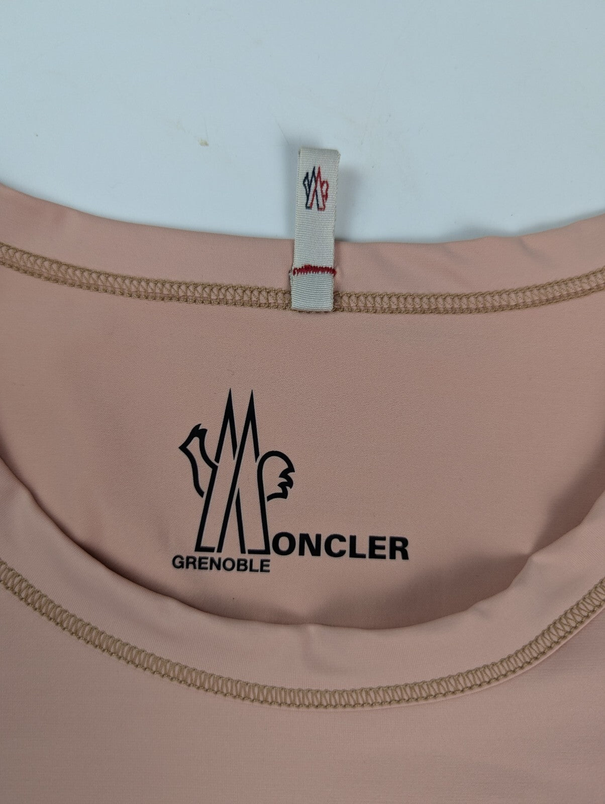 Moncler Grenoble Logo Patch Cropped Top - Pink