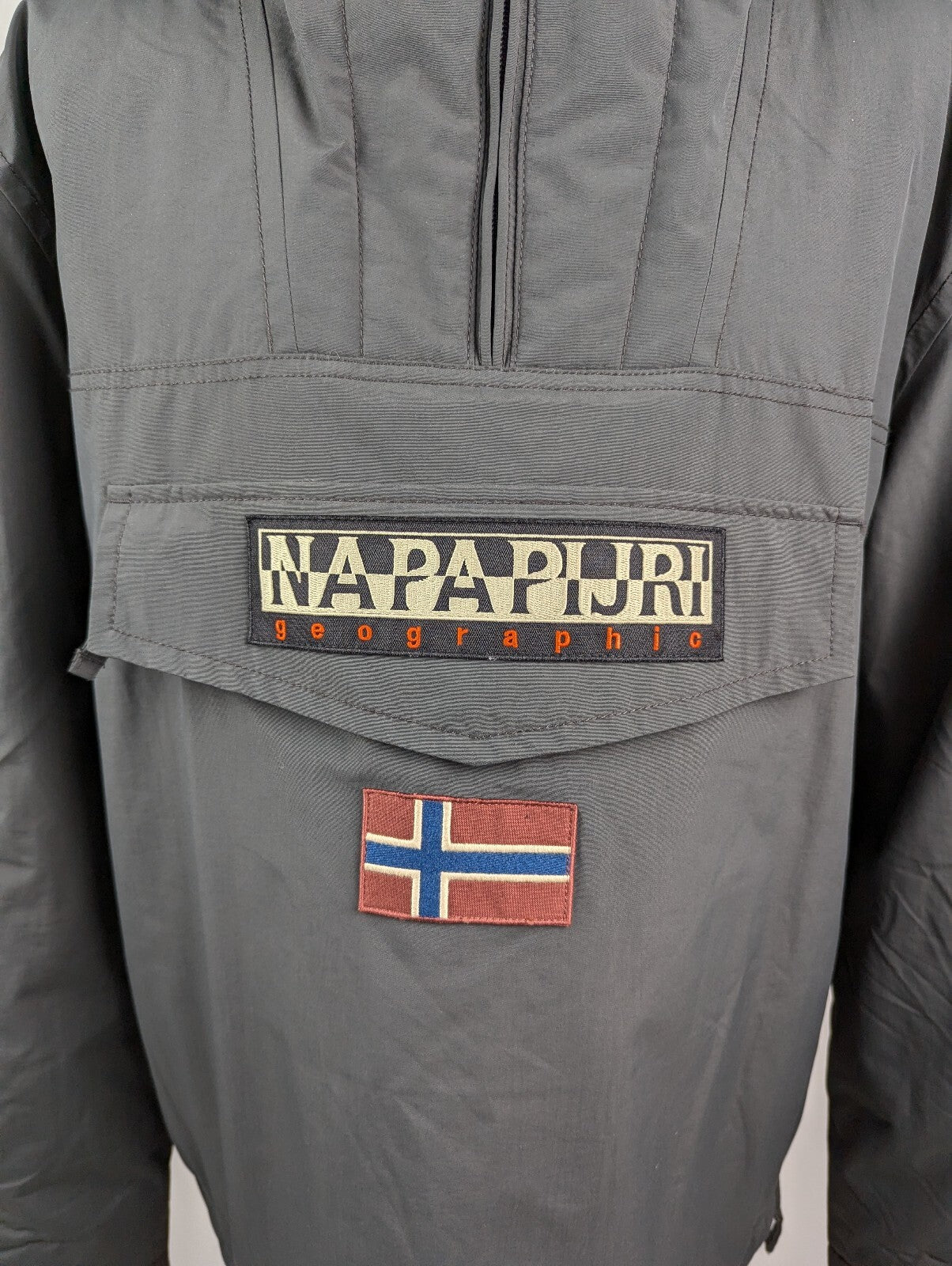 Napapijri Men's Rainforest Water Resistant Fleece lined Jacket -Grey