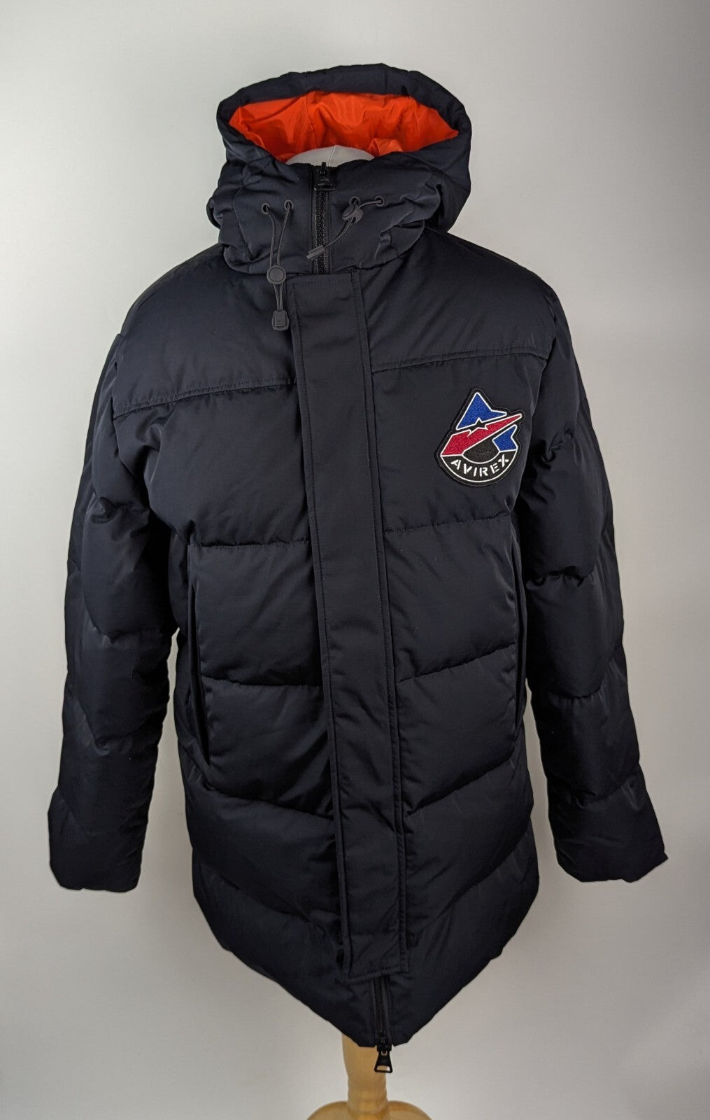 Avirex Mens Trautman down Jacket / Coat - Dark navy