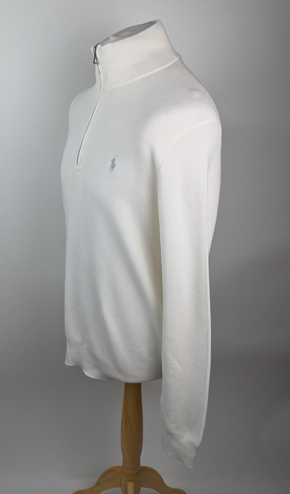 Polo Ralph Lauren Quarter-Zip Jumper textured knit - White