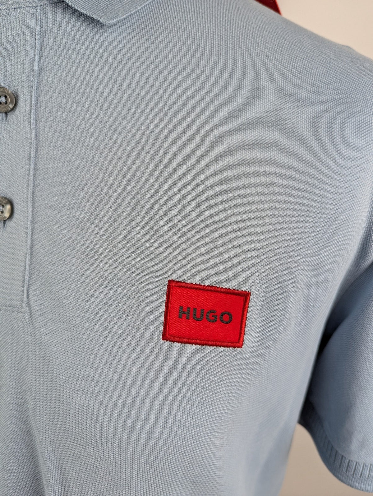 Hugo Mens Deruso Short Sleeve Polo Shirt - Open Blue