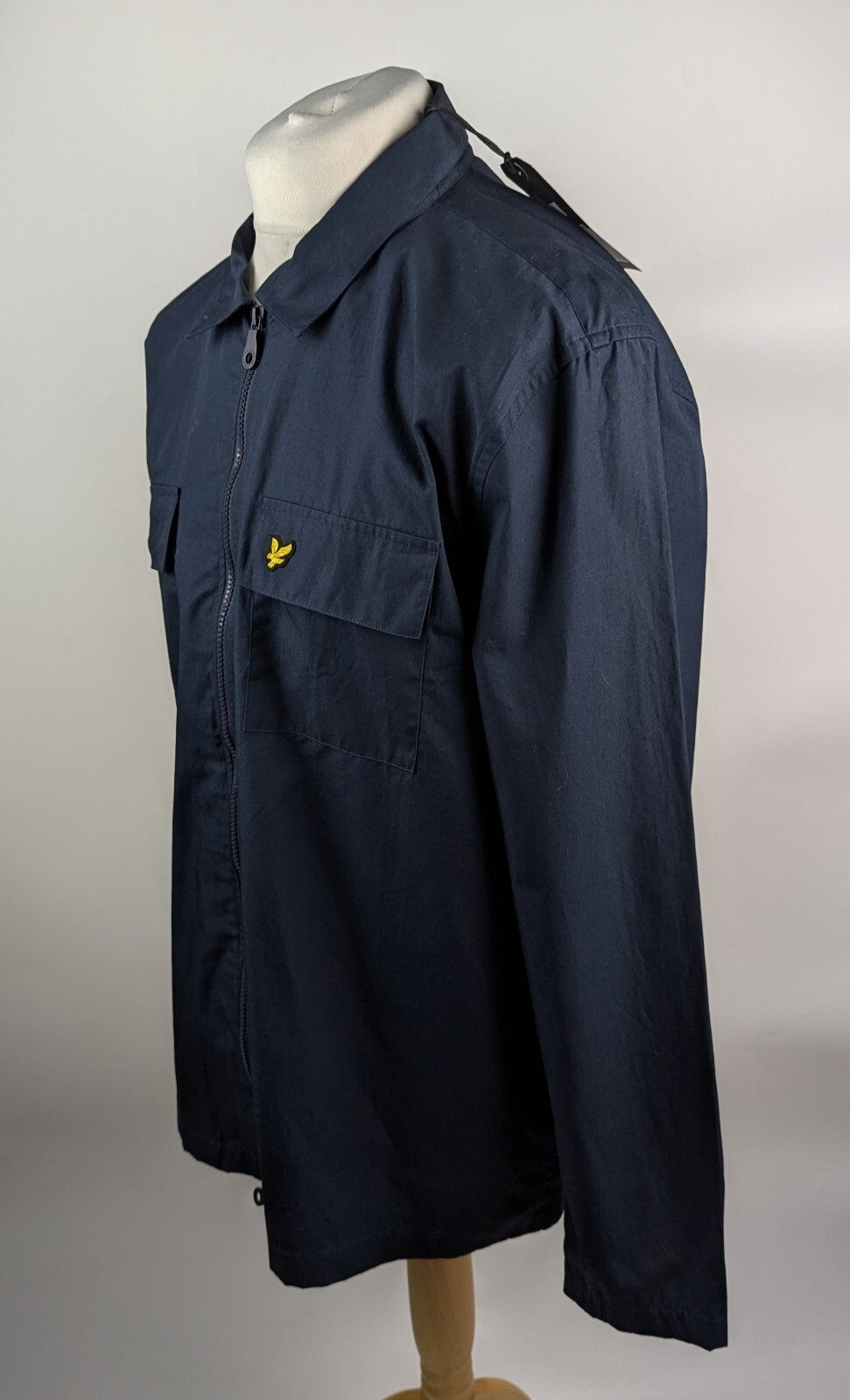 Lyle and Scott Men's Cotton Long Sleeve Zip Overshirt - Navy
