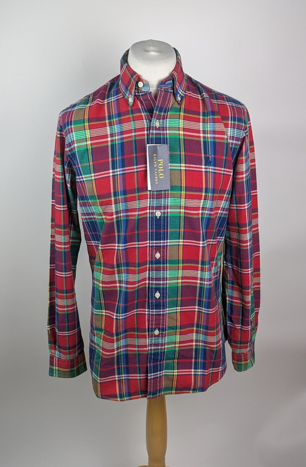 Polo Ralph Lauren Custom Fit Checked Oxford Shirt - Red/Green