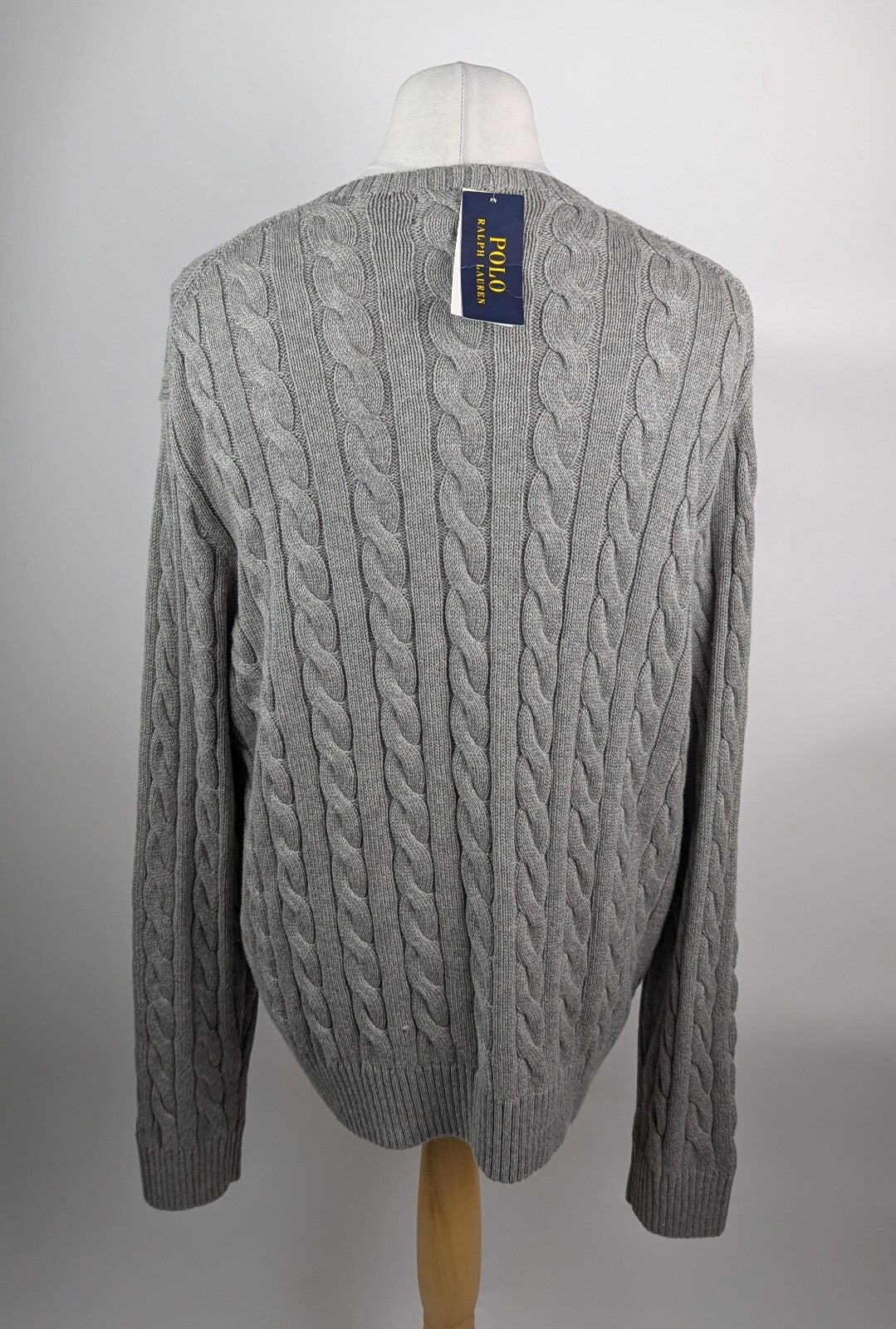 Polo Ralph Lauren Mens Cable Knit Jumper - Grey