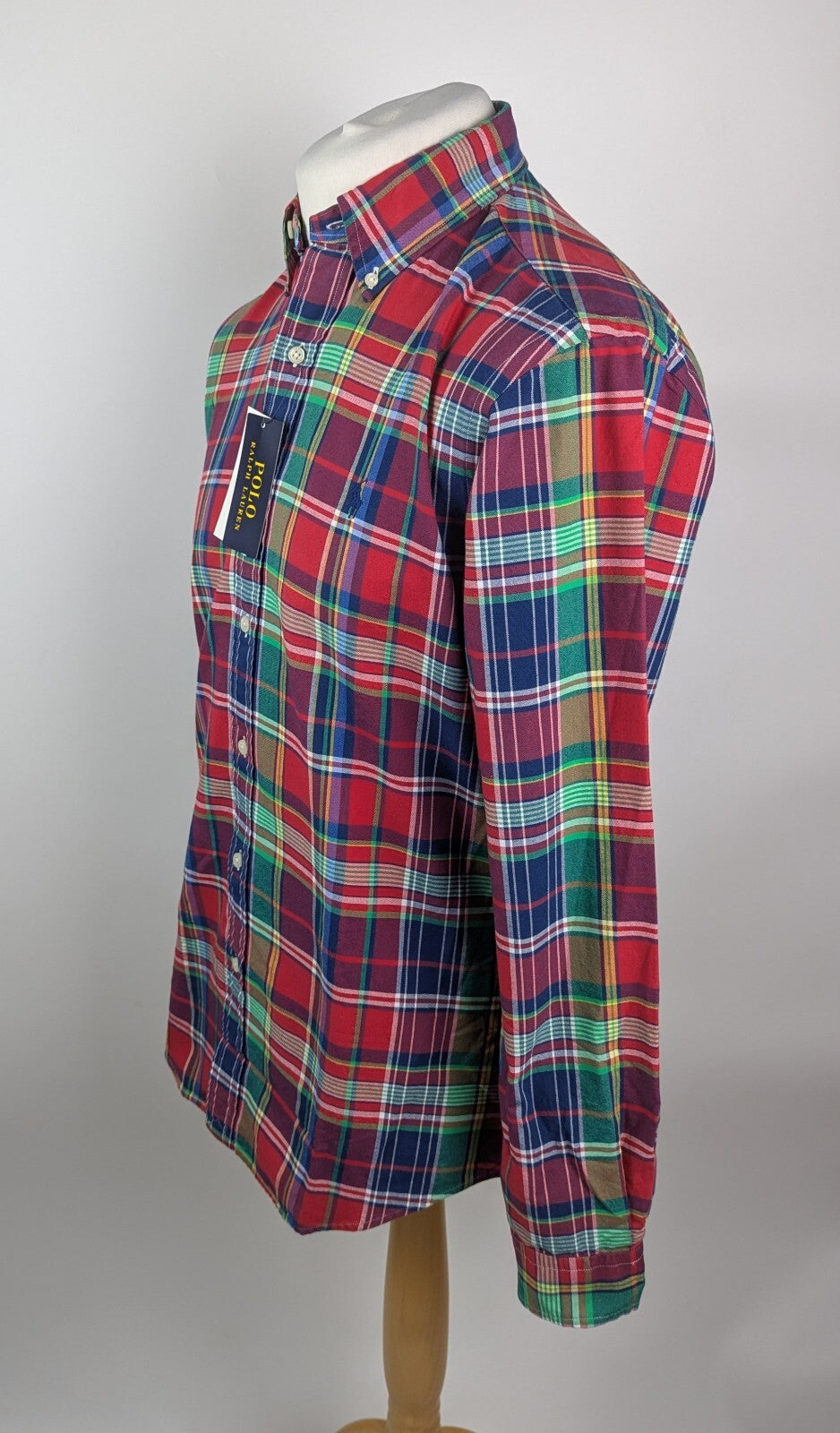 Polo Ralph Lauren Custom Fit Checked Oxford Shirt - Red/Green