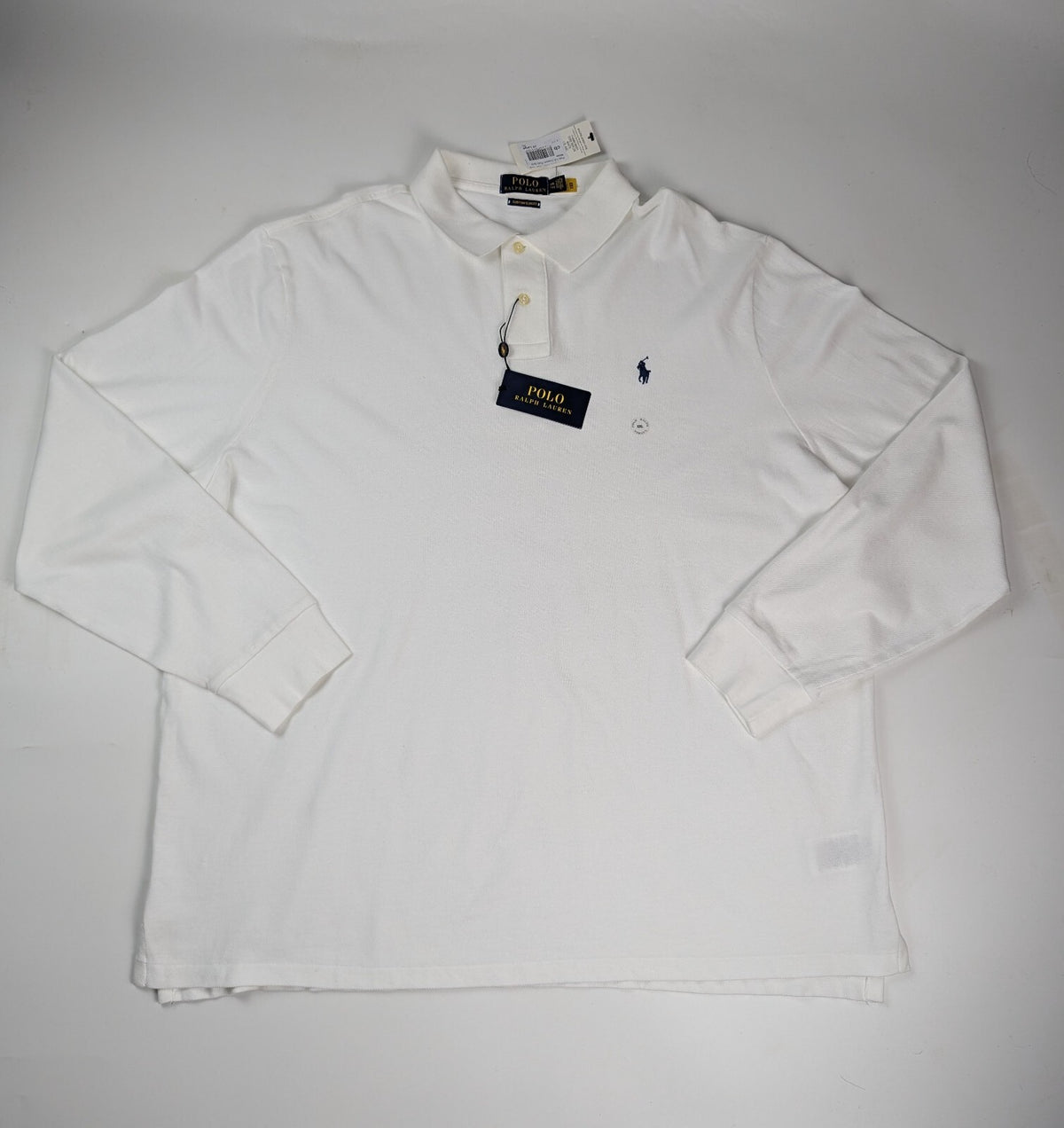 Polo Ralph Lauren Mens Long Sleeve Polo Shirt  -White