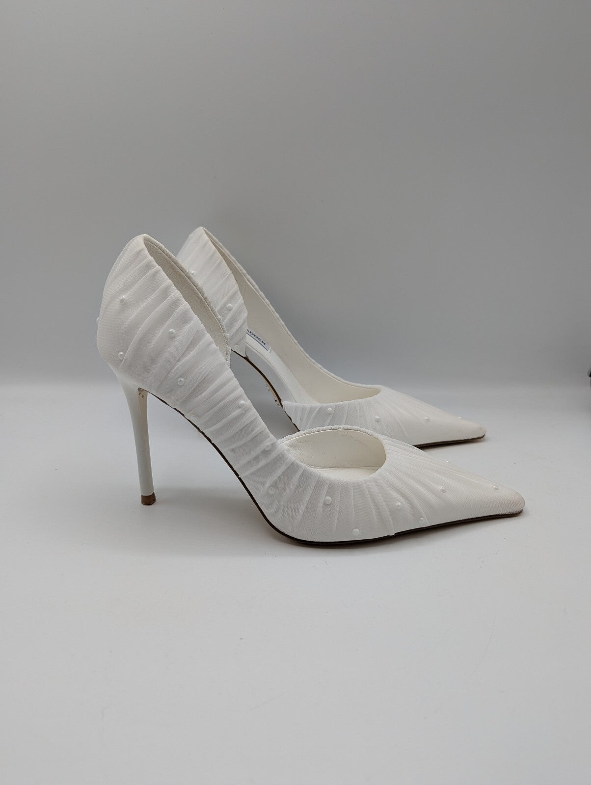 Steve Madden Women's Stiletto Court Shoes pearls - white