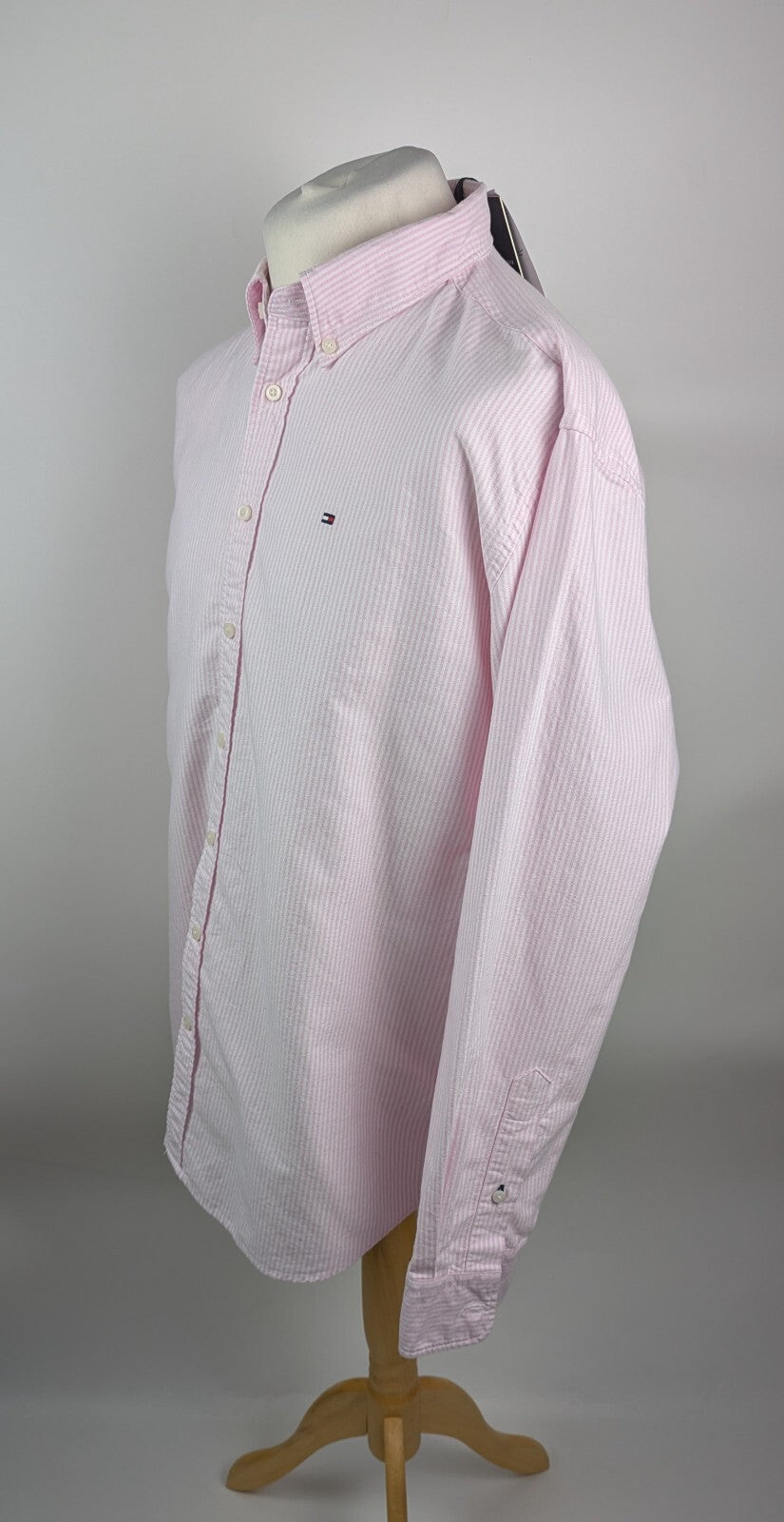 Tommy Hilfiger Long sleeve oxford stripe shirt -Rose Petal Pink