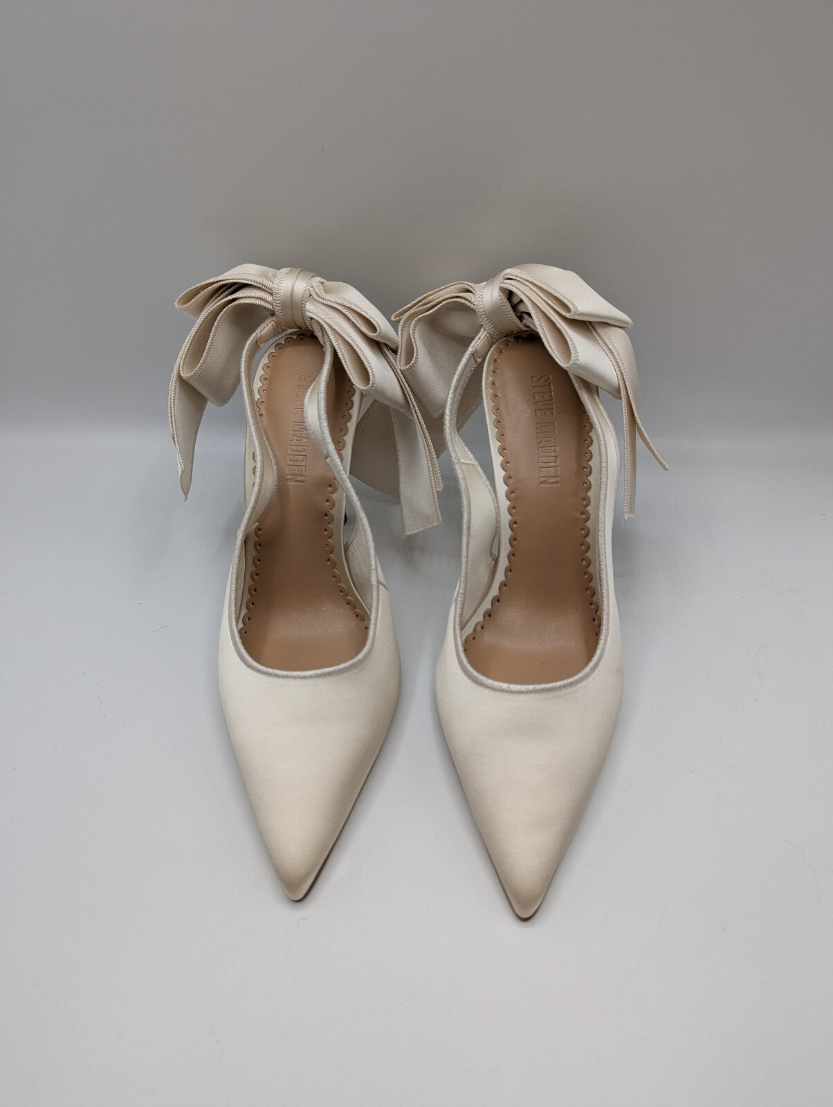 Steve Madden Women's Stiletto Court Heels - Ivory Satin
