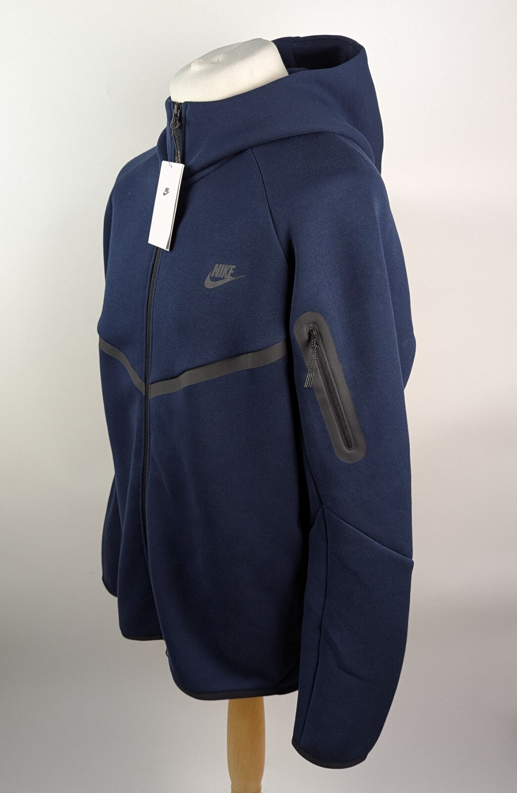 Nike Tech Fleece Hoodie Mens full zip jacket - Obsidian blue / Black