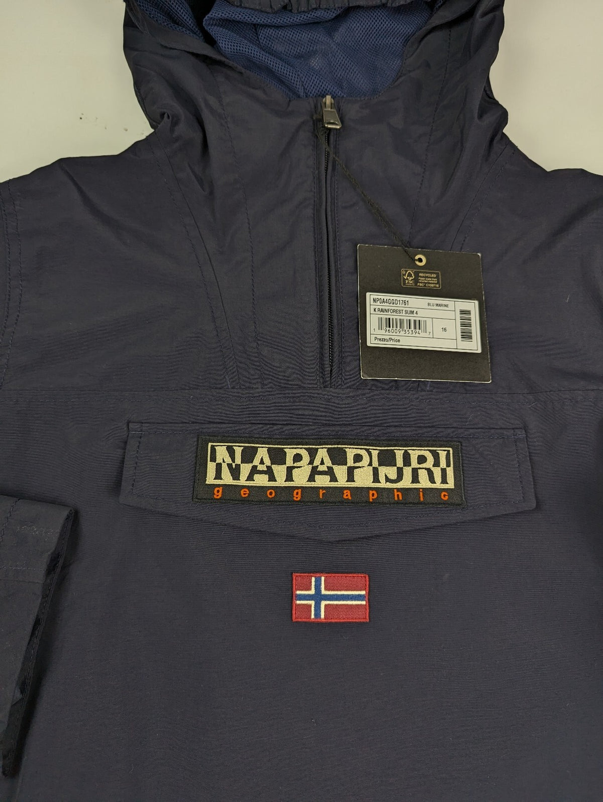 Napapijri Kids' Rainforest Weather-Resistant Anorak jacket - Navy