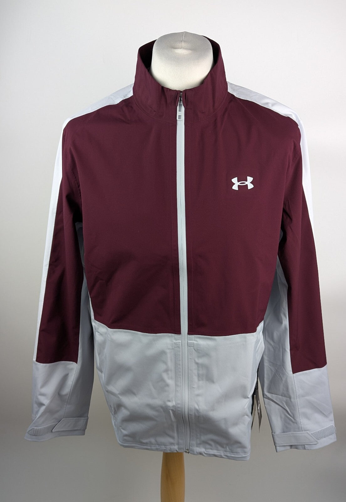 Under Armour Men's Weather-Resistant Golf Jacket - Maroon / Grey