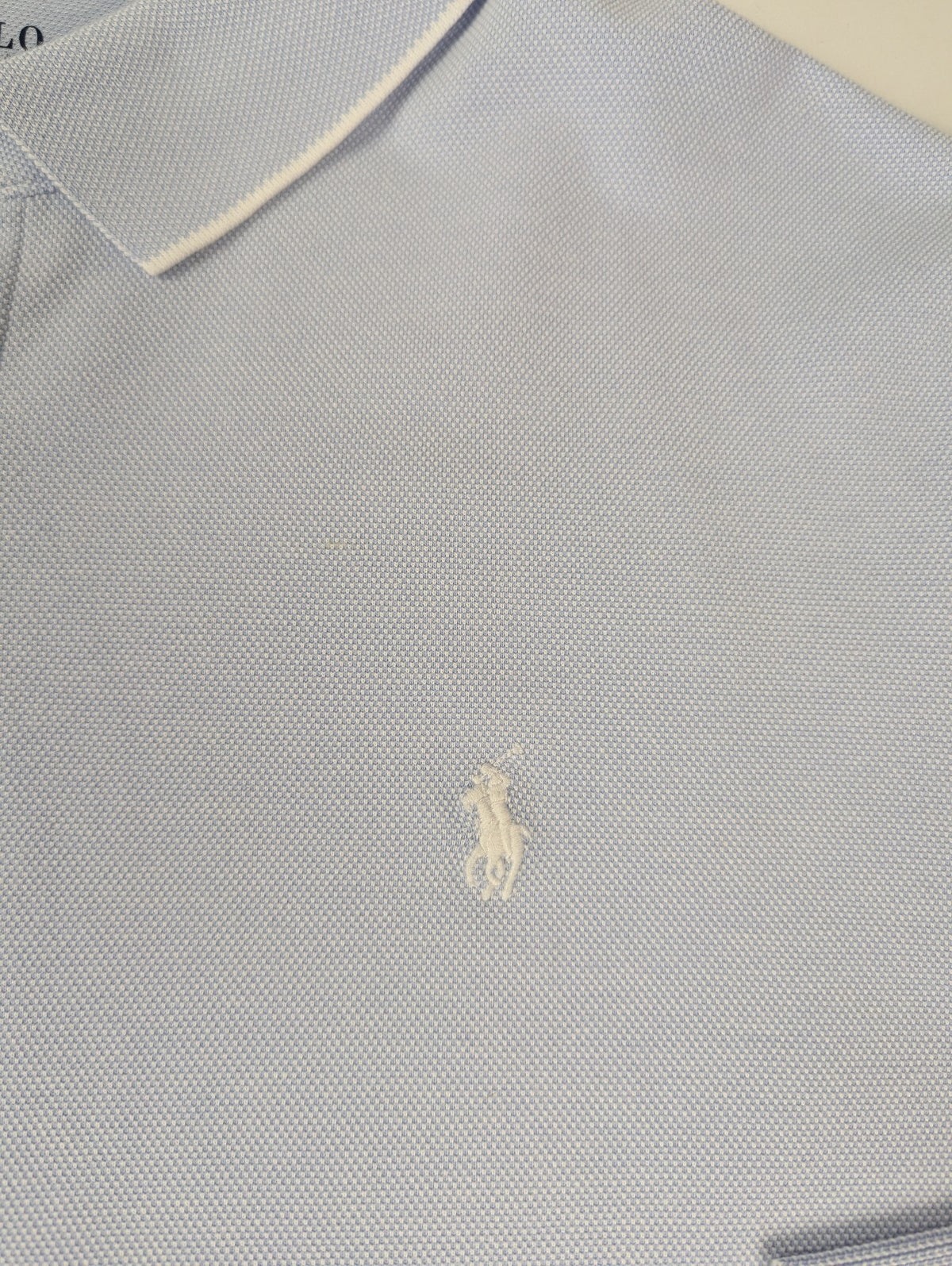 Polo Ralph Lauren Men's Tip Mesh Long Sleeve Shirt - blue / white