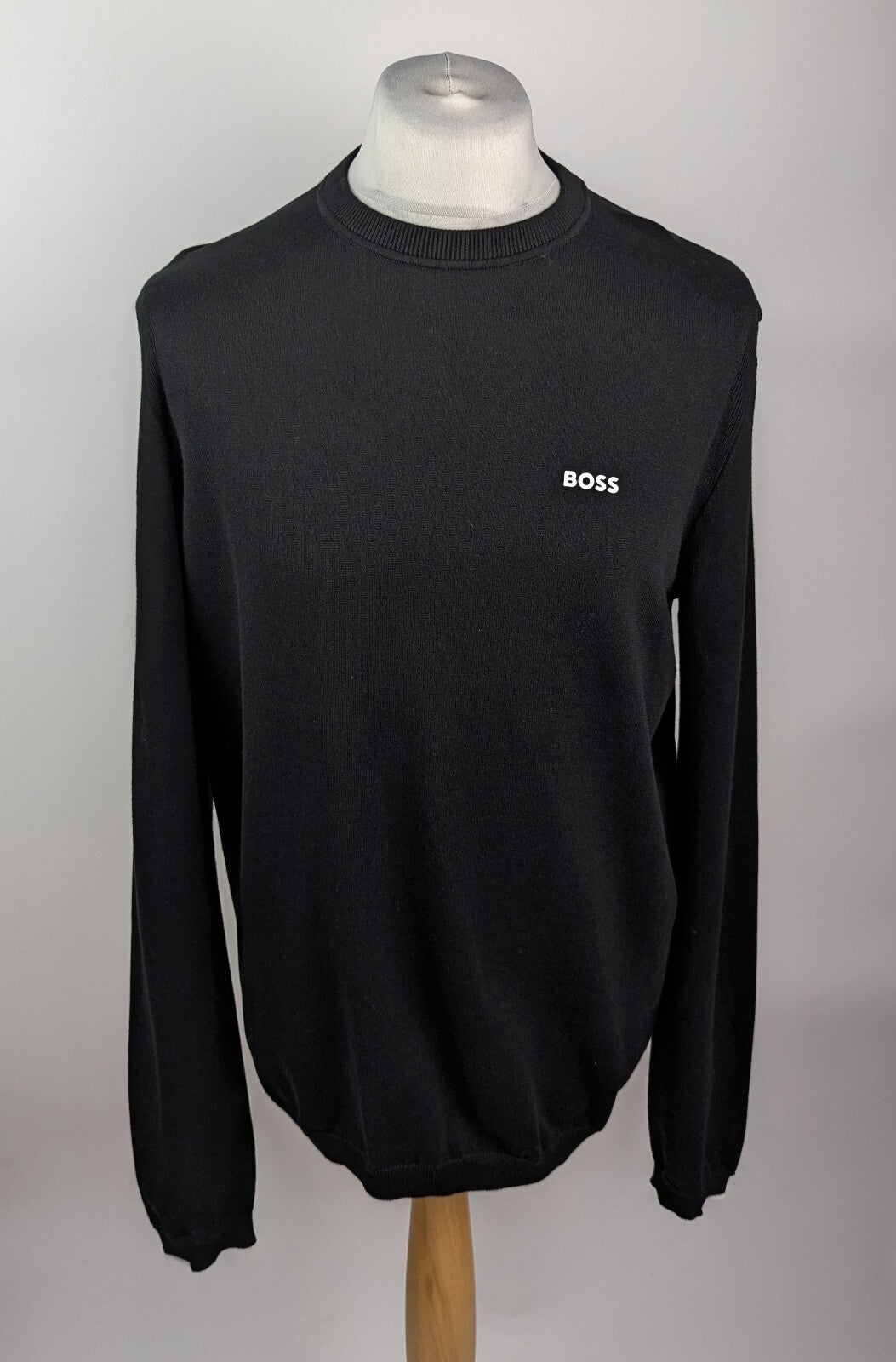 BOSS Regular Fit "K_Ever_X" Crew Neck Jumper - Black