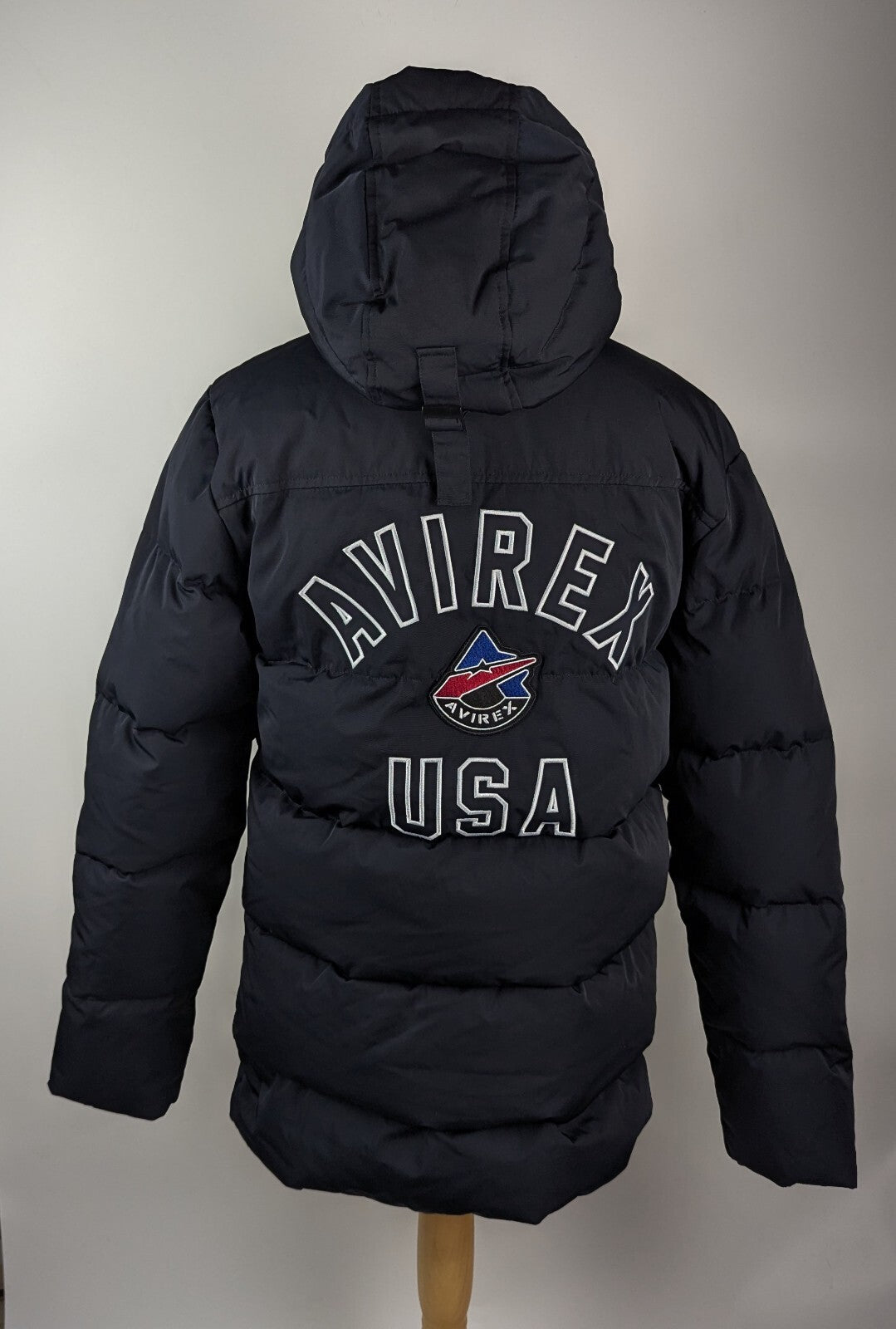 Avirex Mens Trautman down Jacket / Coat - Dark navy